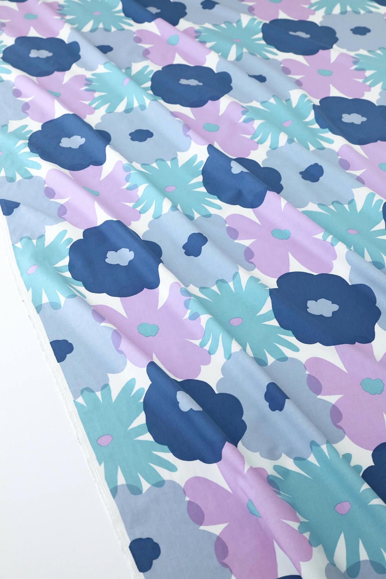 布料剪裁販售 （21號平織棉）／落落大方繽紛 中等水紫色（suishi）<50cm>