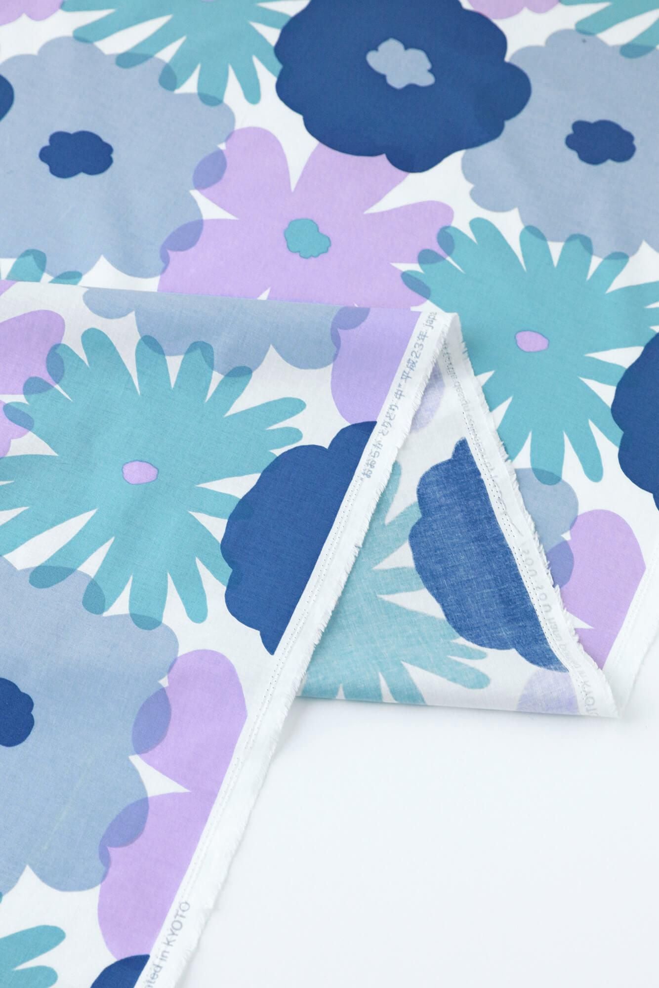 布料剪裁販售 （21號平織棉）／落落大方繽紛 中等水紫色（suishi）<50cm>