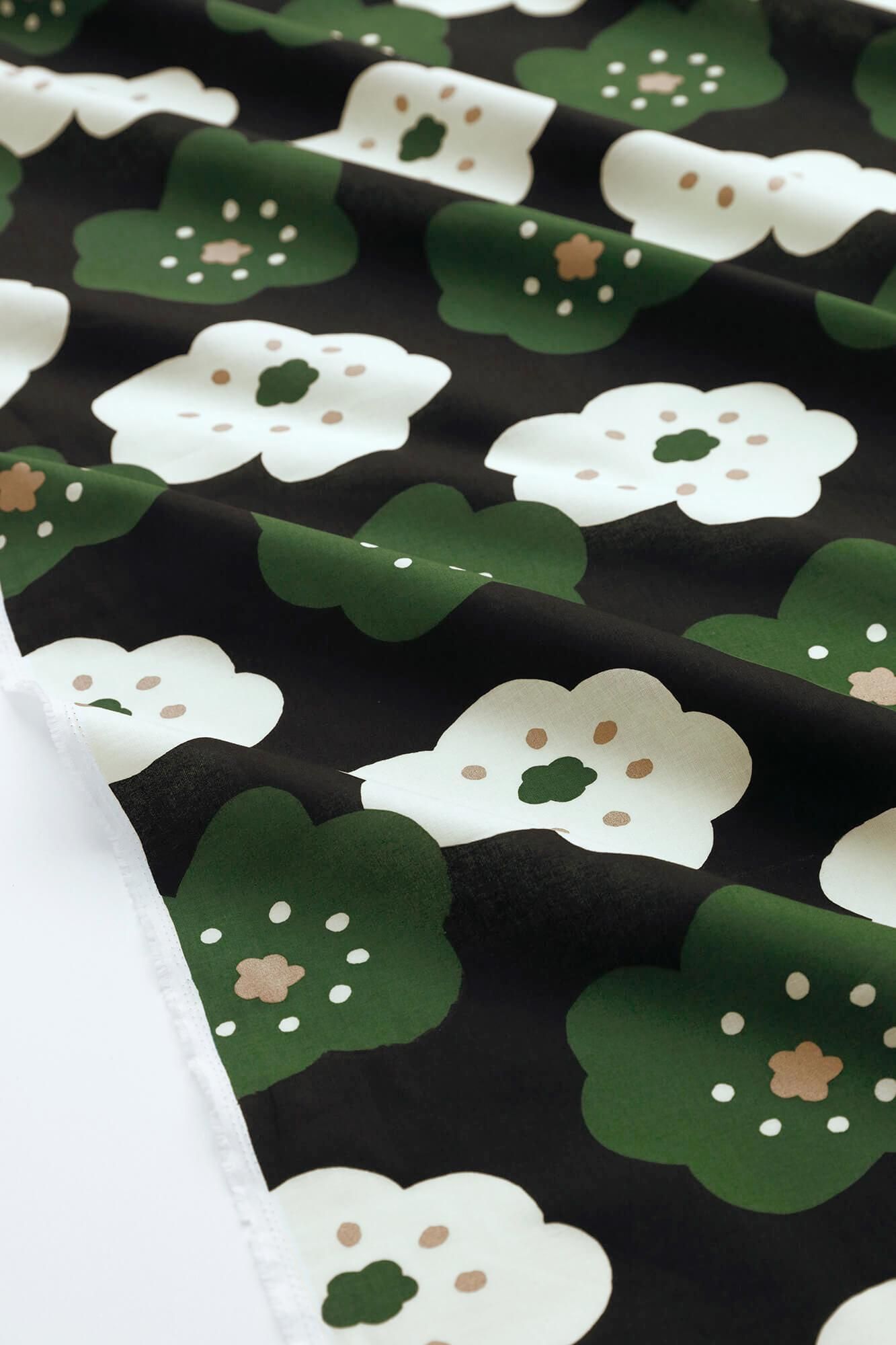 Textile selling (No.21hand plain weave)/Smile Small Blackcolor(NuColor)＜50cm＞