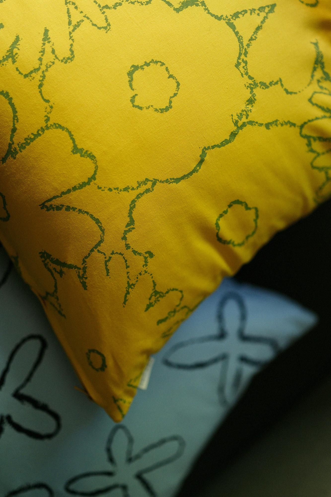 Couverture de coussin de 20e comptoir à tissage simple / gribouillis oharaka [※ livraison d'environ 3 semaines]