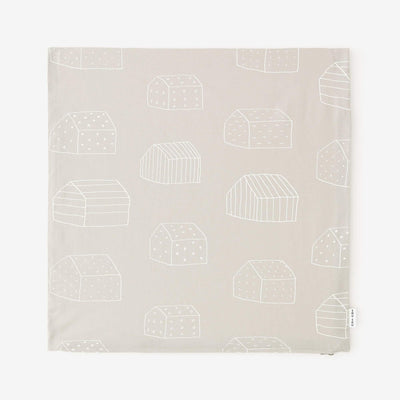 平織り20番手 クッション（座布団）カバー／家（いえ） 集落（しゅうらく）【※お届けに約3週間】