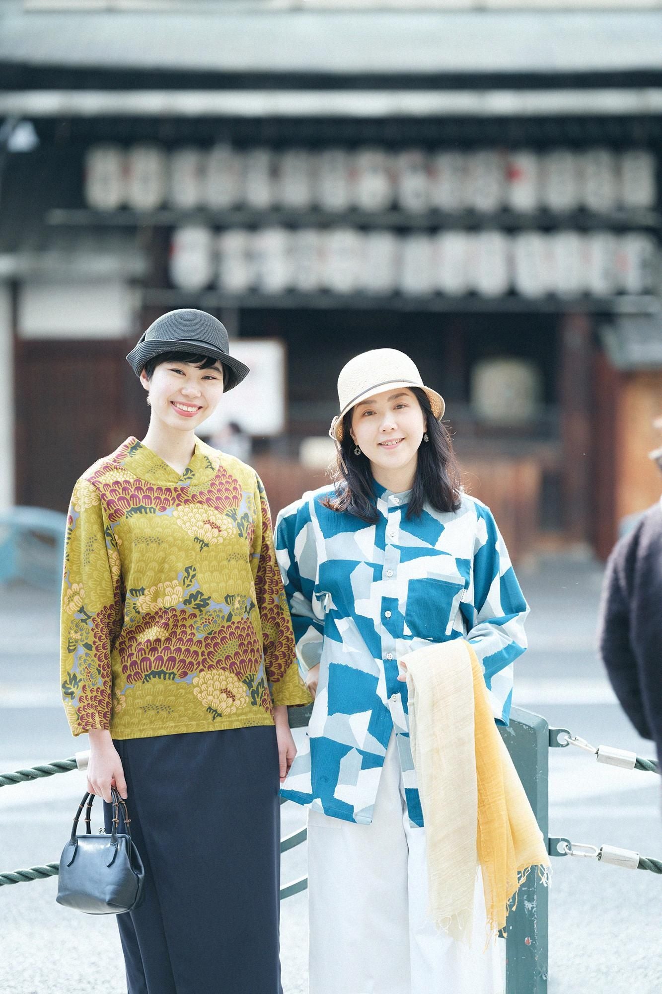 高島縮棉 40/40 和服領上衣/絢爛光華