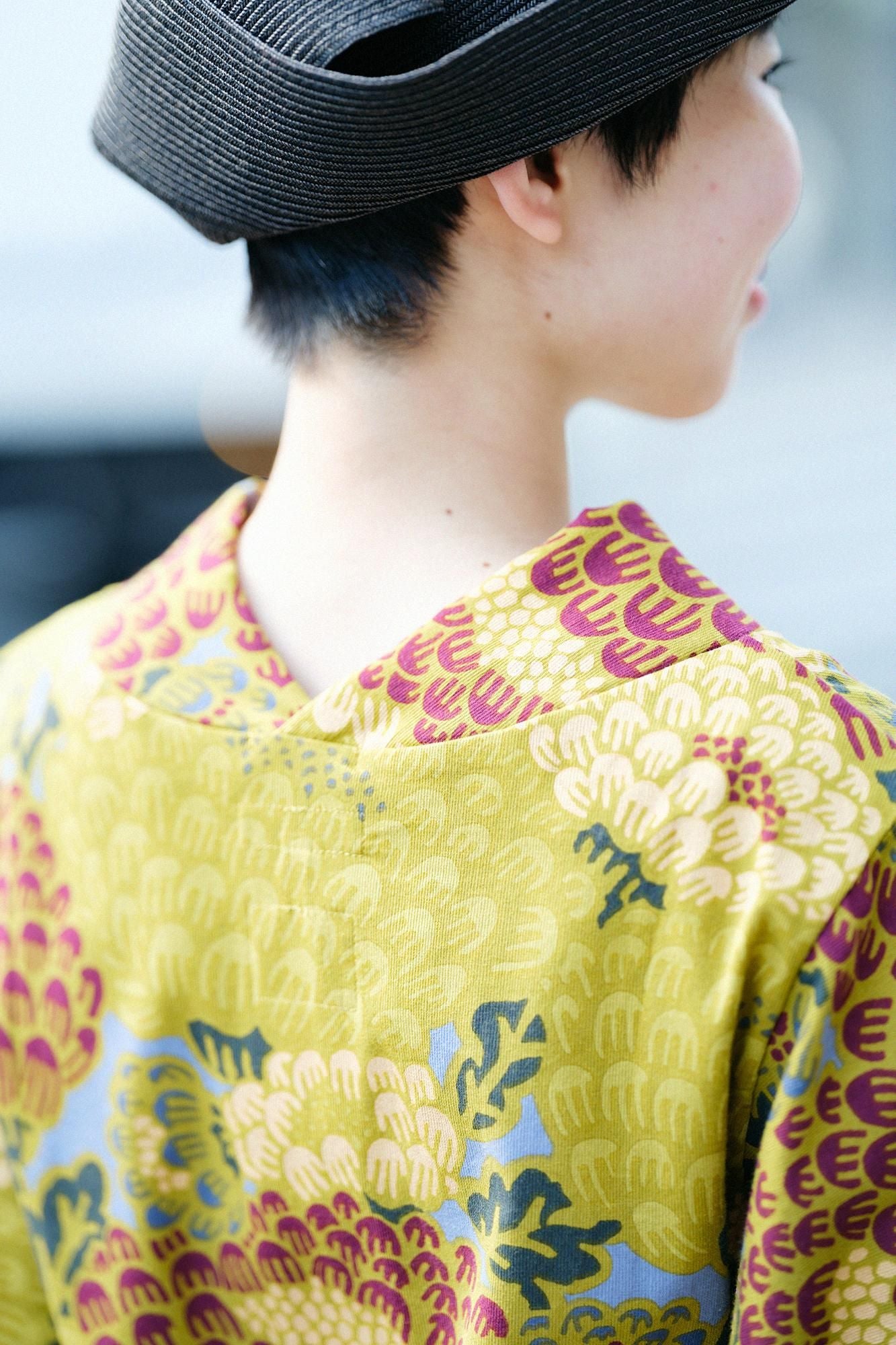 高島縮棉 40/40 和服領上衣/絢爛光華