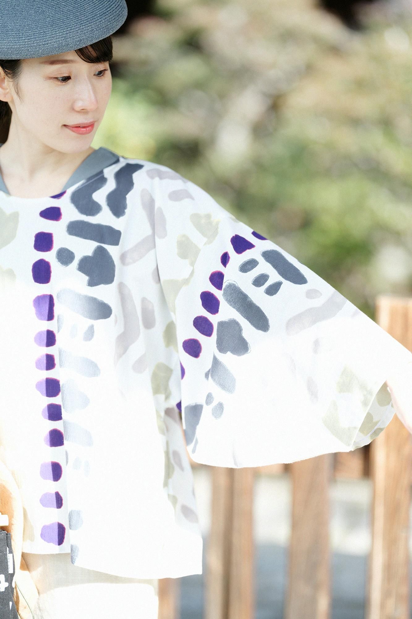 圓弧袖 方形上衣高島縮棉 20/20薙刀方袍 /紋樣