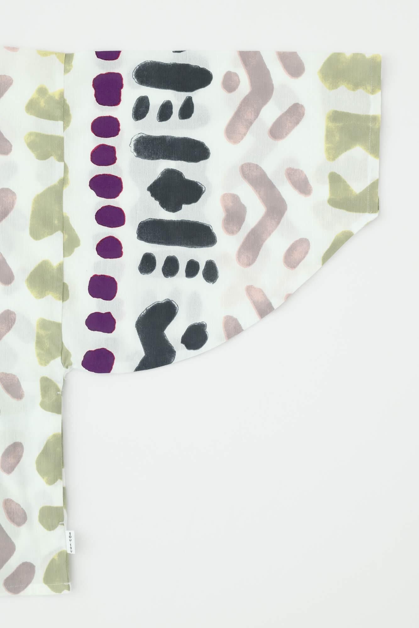 圓弧袖 方形上衣高島縮棉 20/20薙刀方袍 /紋樣