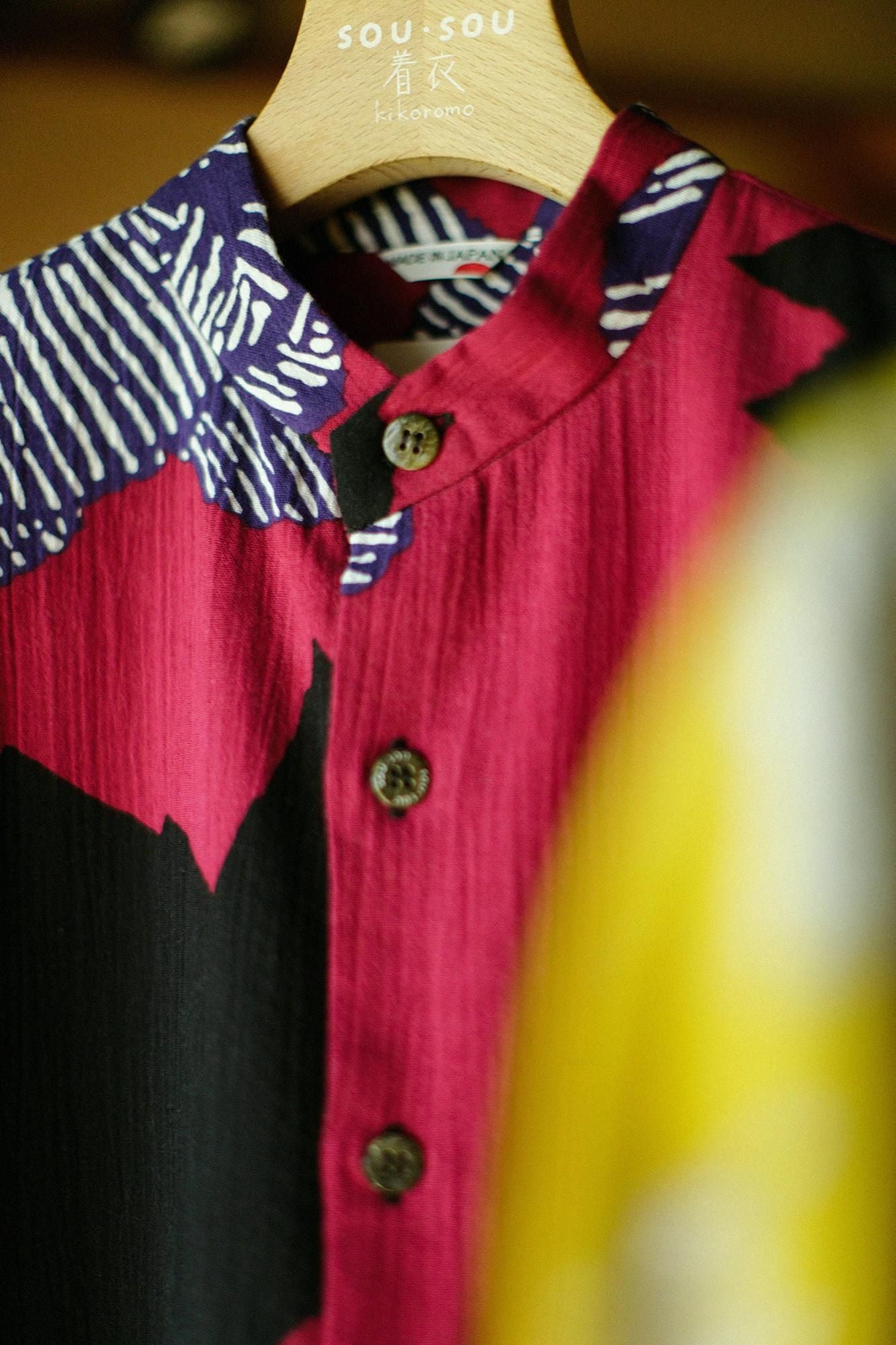 高島縮 20/20 薙刀長草衣（なぎなたながそうい）／芍薬（しゃくやく