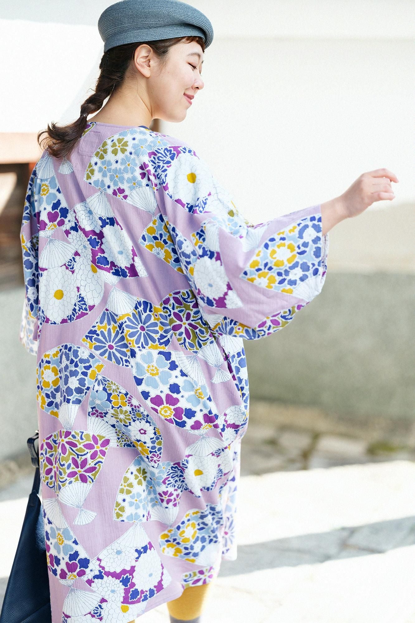 美品【SOU・SOU(ソウソウ)】貫頭衣 高島縮 薙刀長方形衣 ロングワンピース 高島縮 20/20 薙刀長方形衣（なぎなたちょうほうけい）／金襴