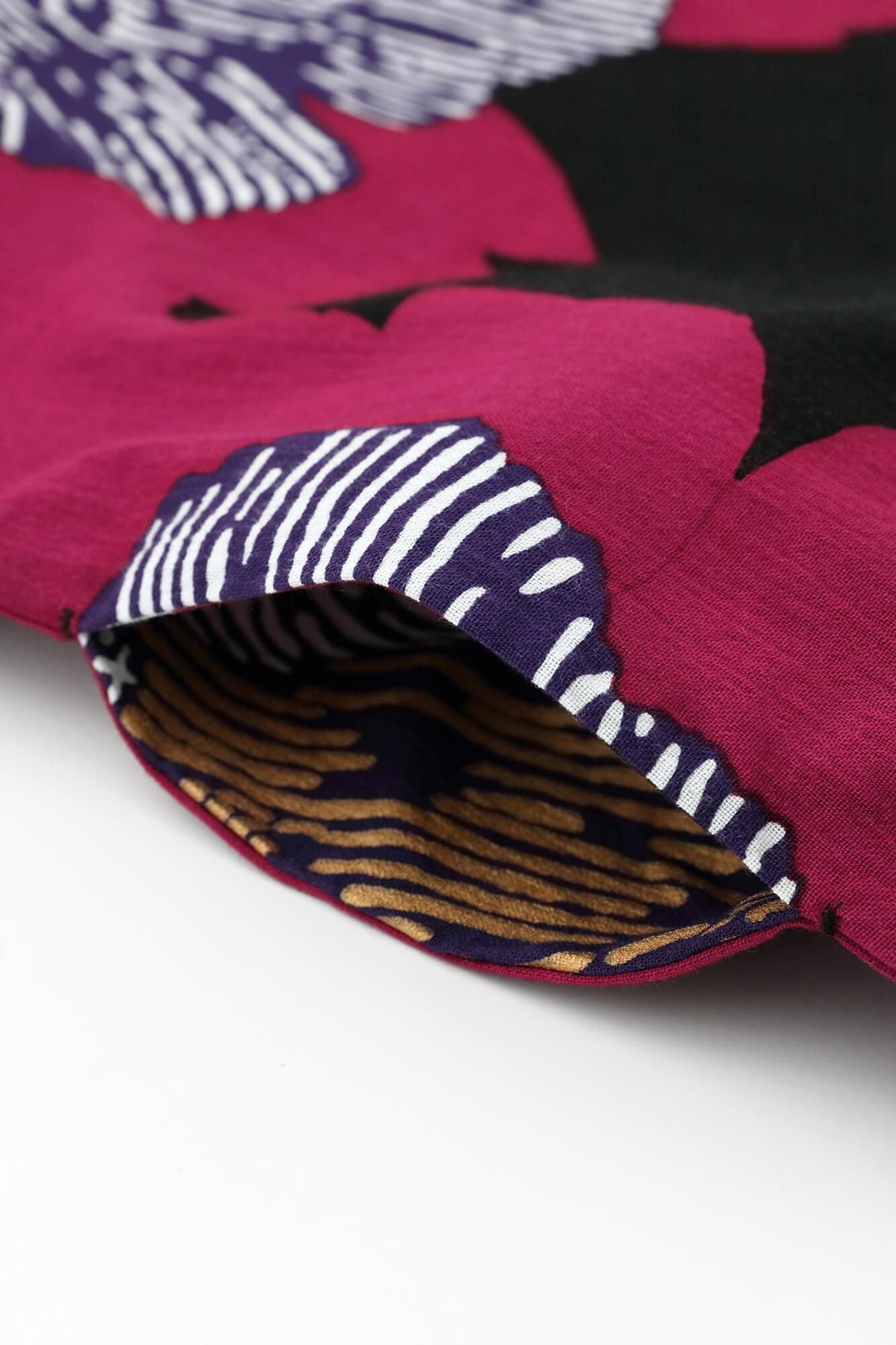 高島縮 20/20 薙刀長方形衣（なぎなたちょうほうけい）／芍薬