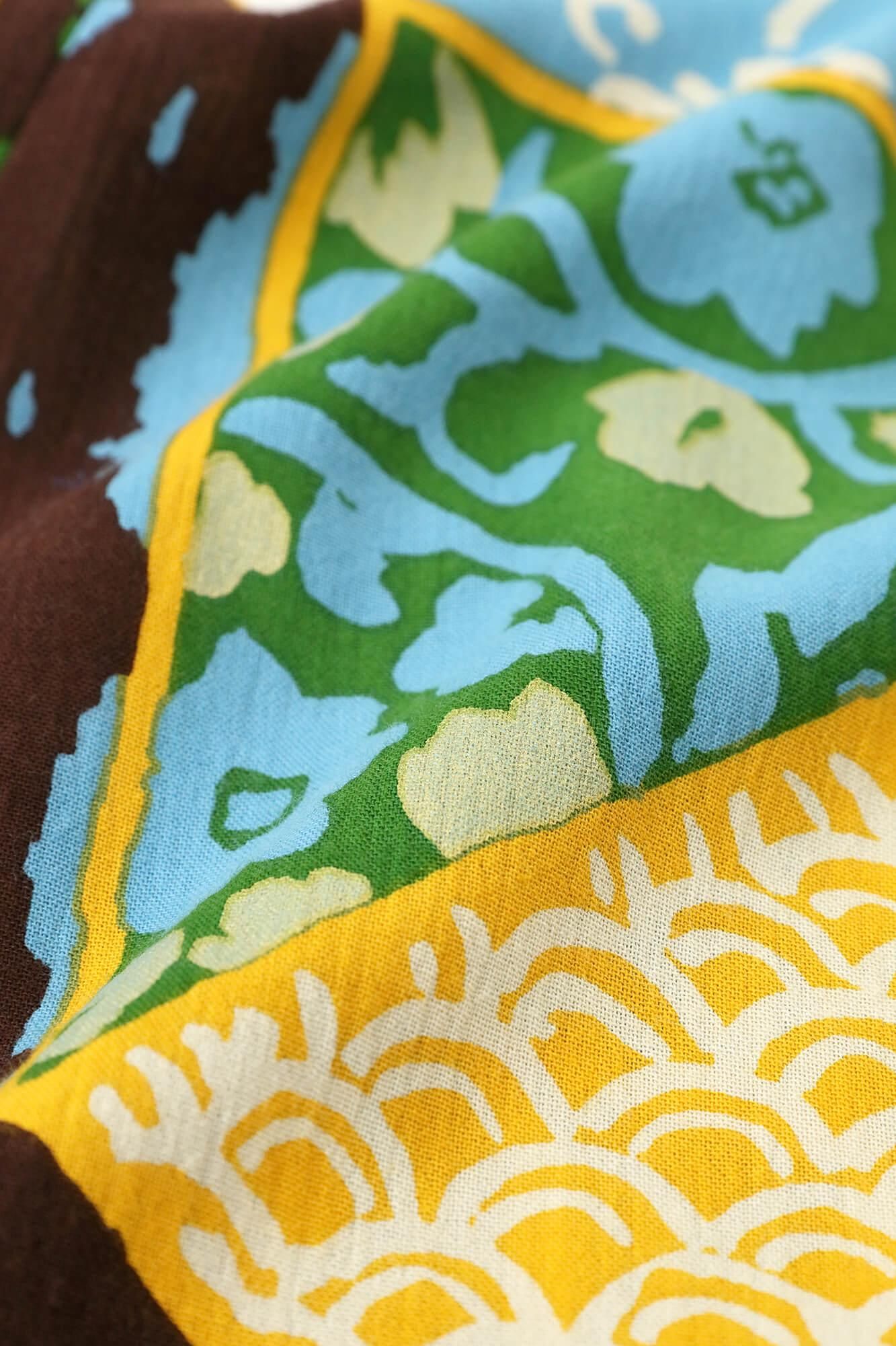 高島縮 20/20 長風靡（ながふうび）／金銀襴緞子等縫合せ（きん