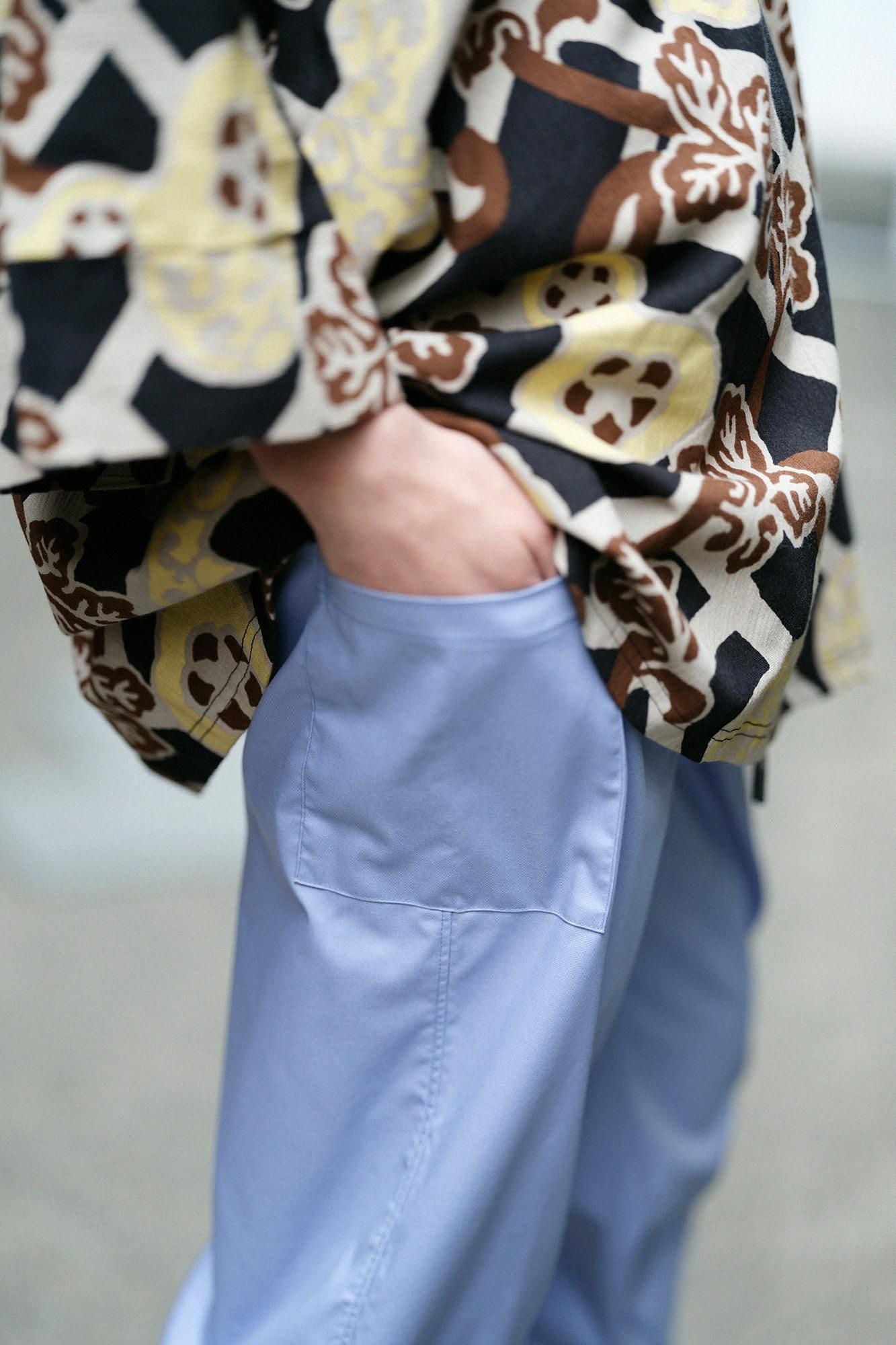 【net限定30%OFF】伸（しん） パルパー(R) 斜子織（ななこおり） 裁付（たっつけ）えんゆう穿き／紅掛空色（べにかけそらいろ）