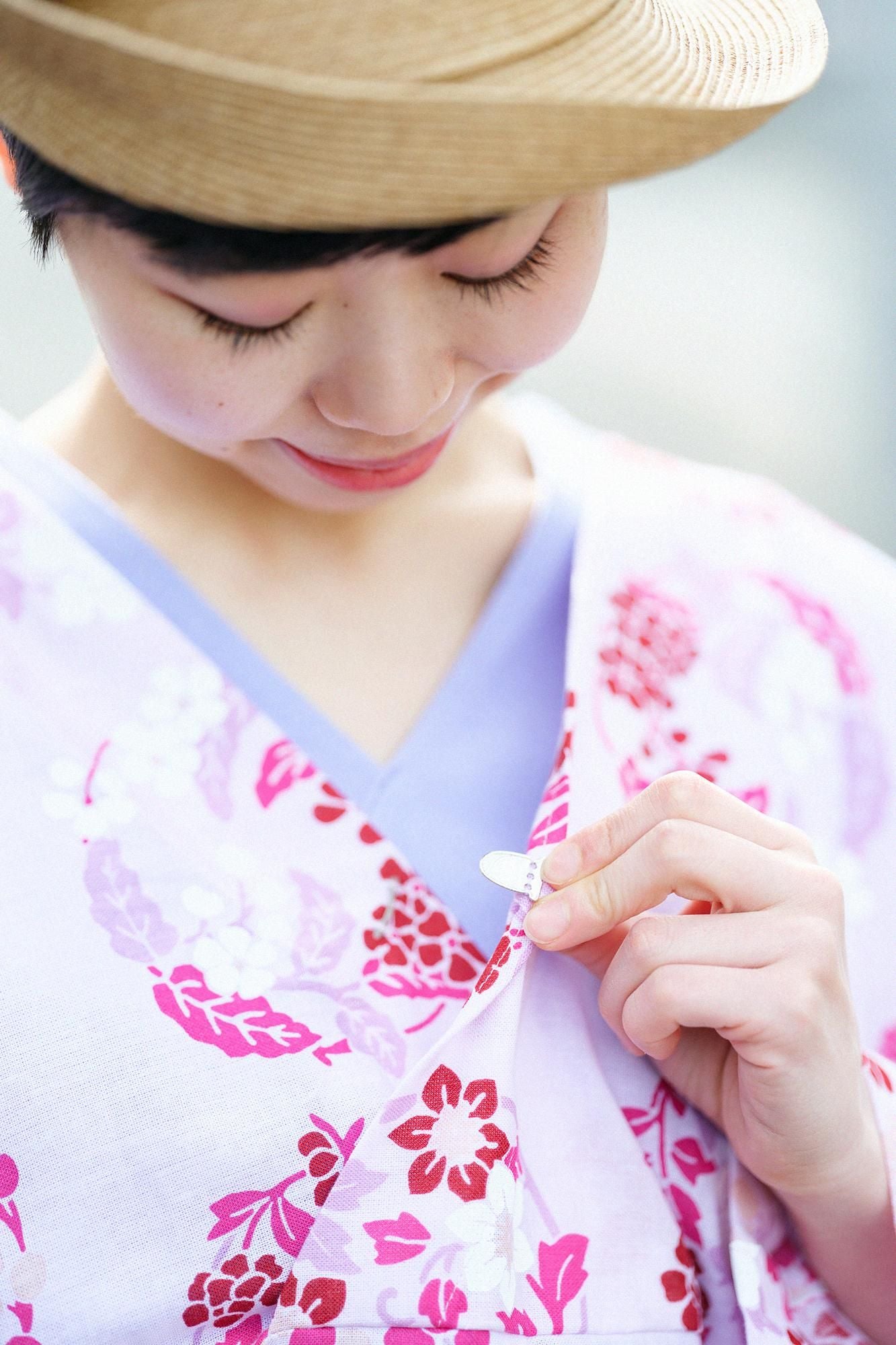 【官網限定】知多木棉 文 大帷洋裝 短長度（Mijikata）/花丸紋樣（花丸紋樣）