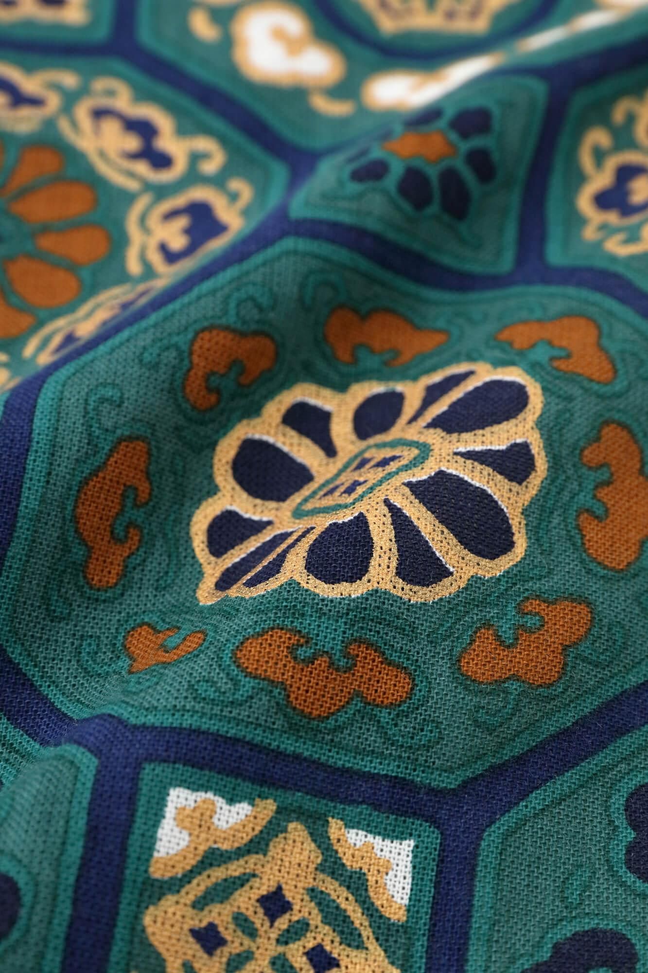 知多木棉 文 大帷洋裝／華麗 碧玉色