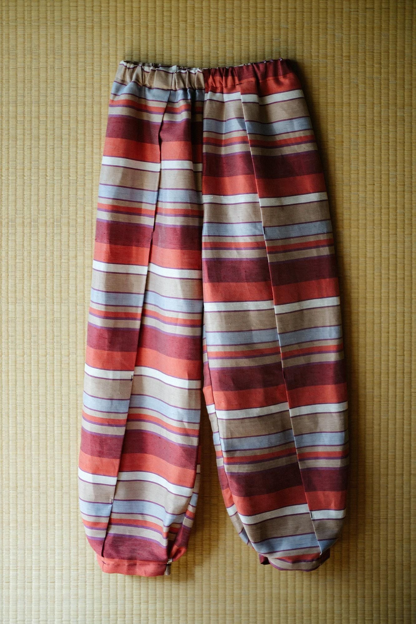 一褶 工人褲/橫條紋黄昏