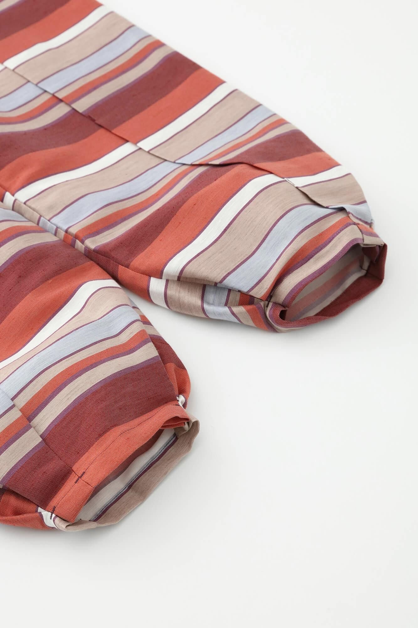 一褶 工人褲/橫條紋黄昏