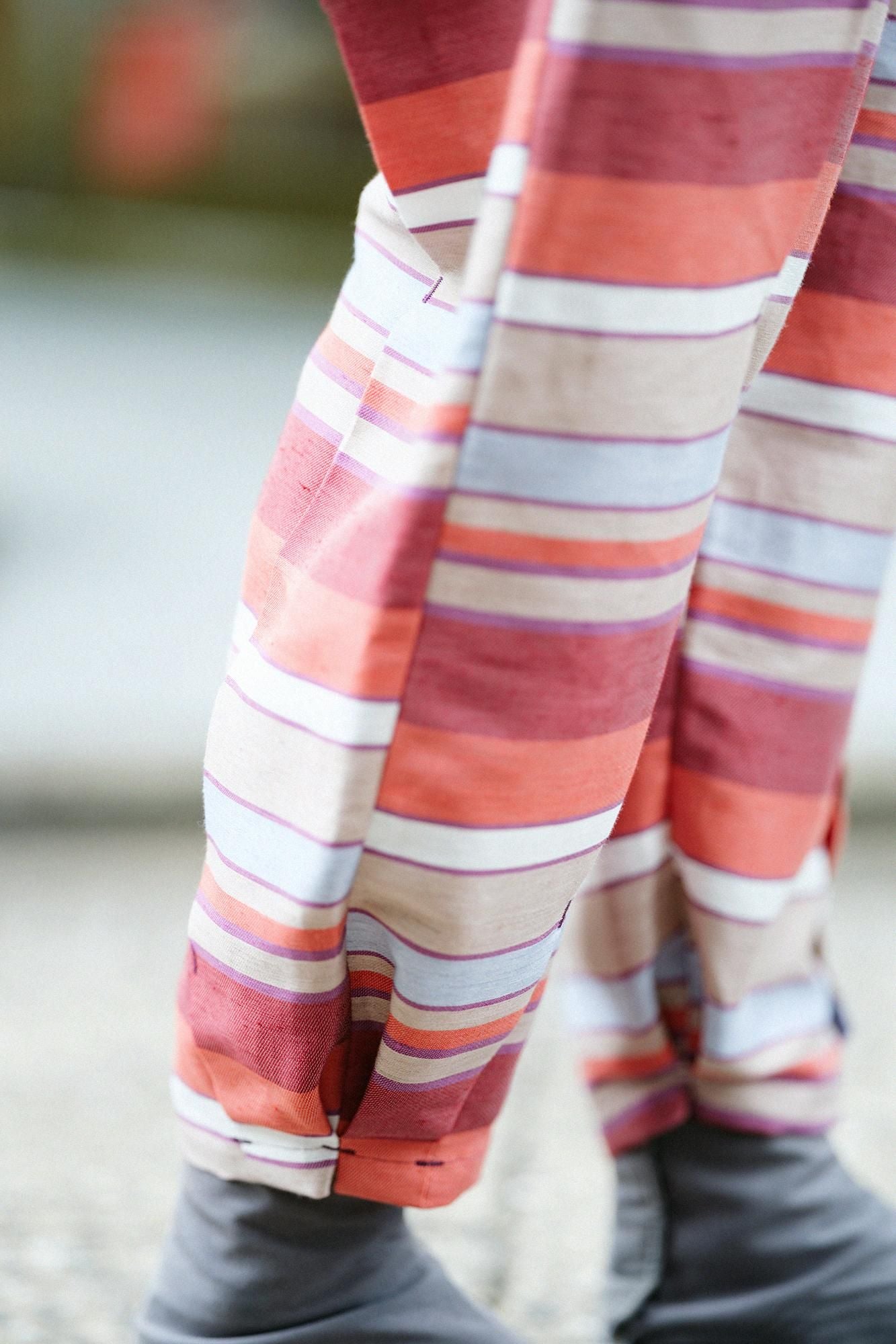 一褶 工人褲/橫條紋黄昏