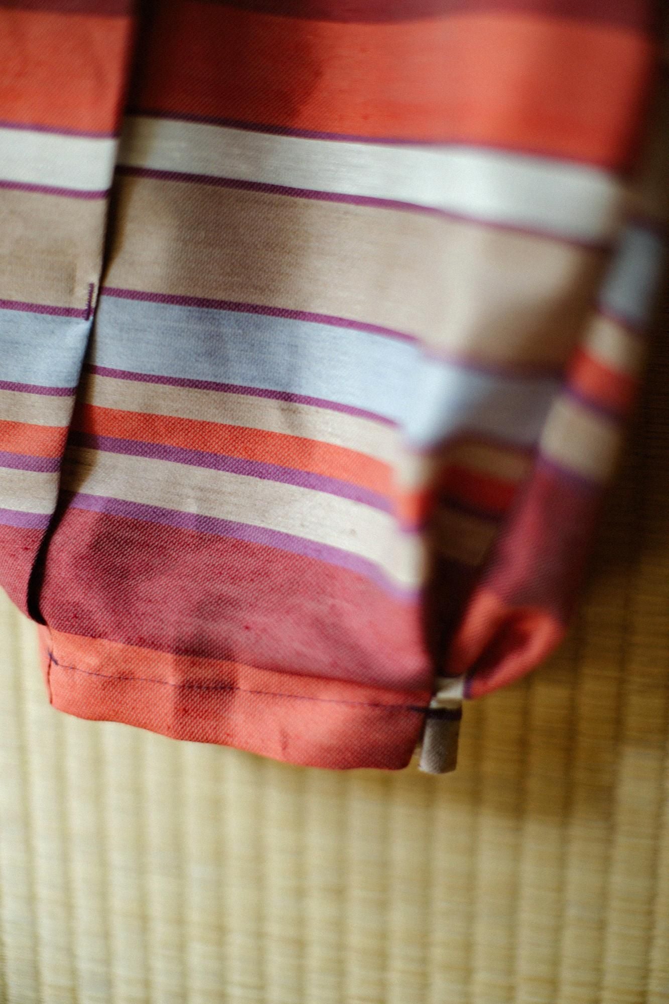 一褶 工人褲/橫條紋黄昏