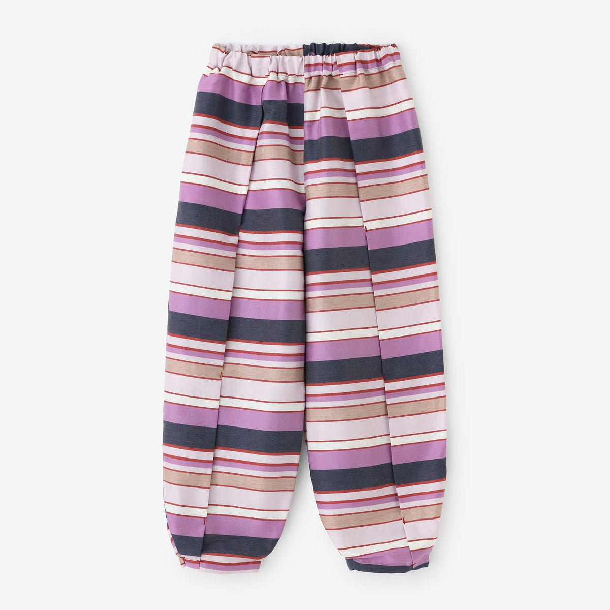 やまもんさま専用 麻 一ノ襞（いちのひだ）もんぺ／横縞（よこじま） 夜桜（よざくら）