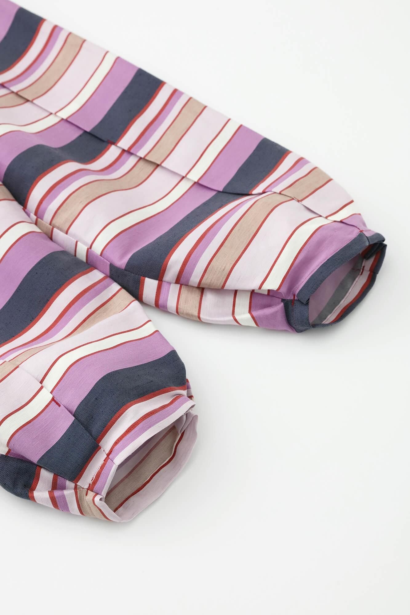 一褶 工人褲/橫條紋夜櫻