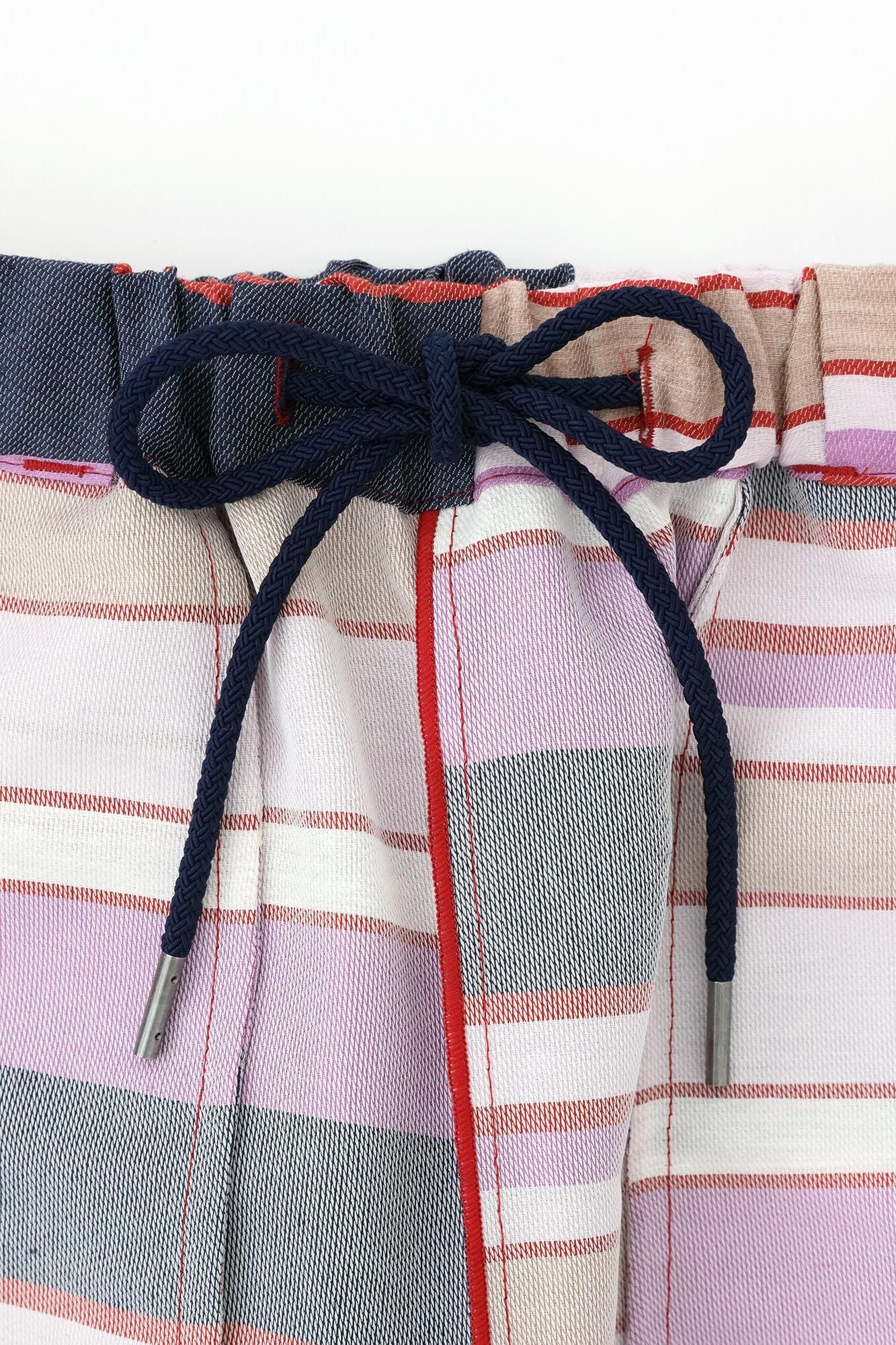 一褶 工人褲/橫條紋夜櫻