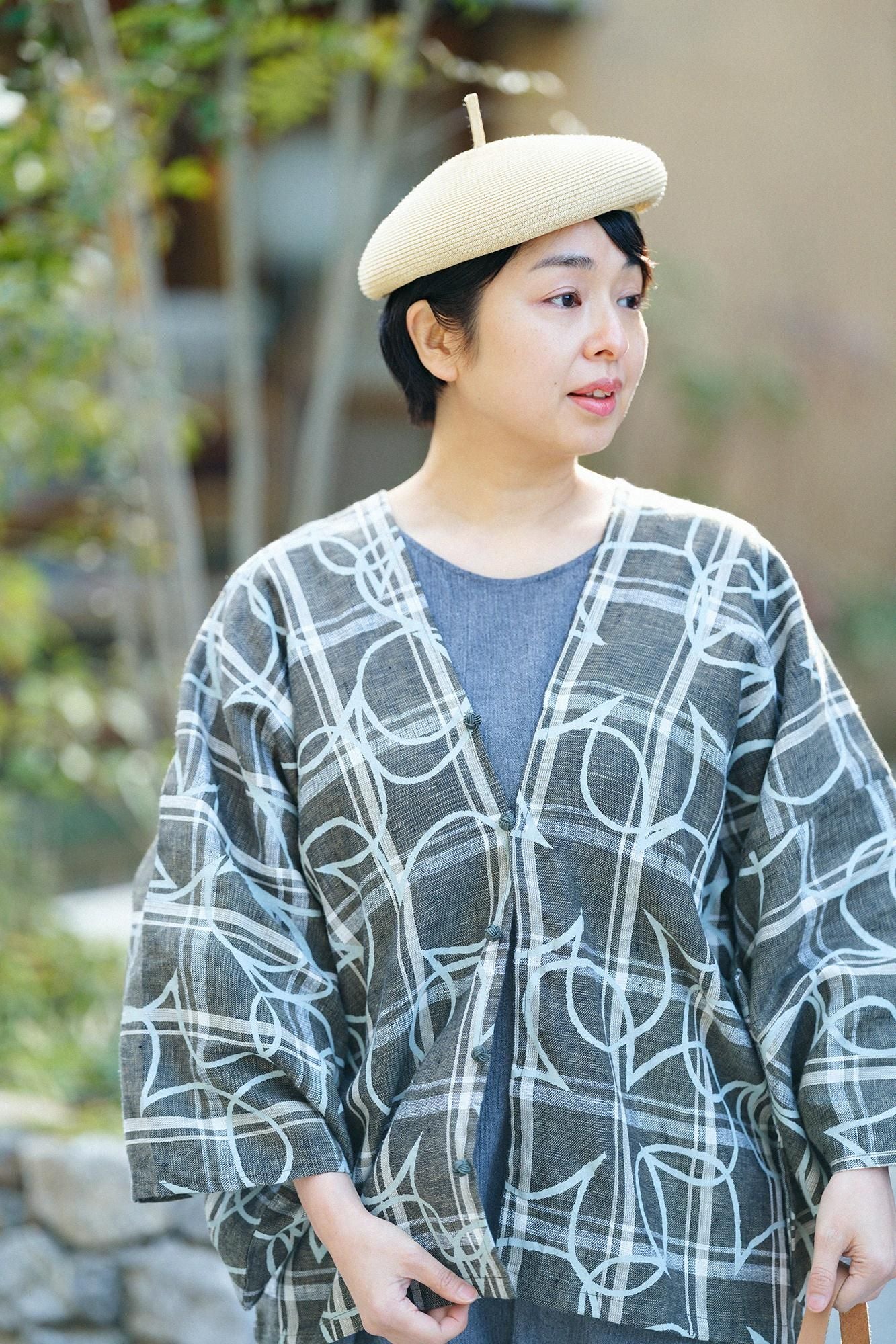 大麻晶格编织（Koshiiki）帽子/快乐