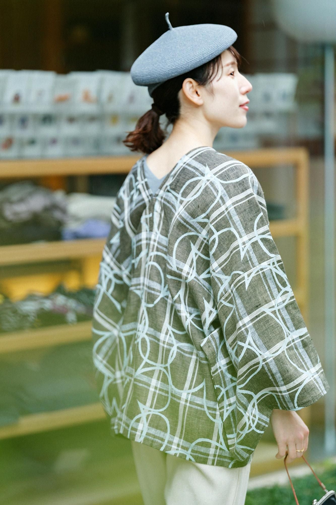 大麻晶格编织（Koshiiki）帽子/快乐