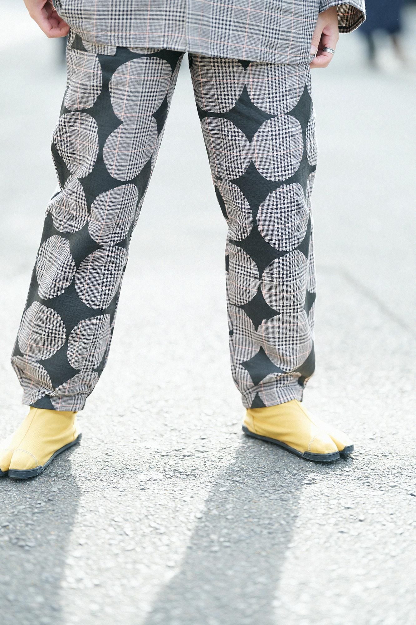 大麻猎犬编织（Chidori koshiori）褶皱（折叠）monpe/ohakaki