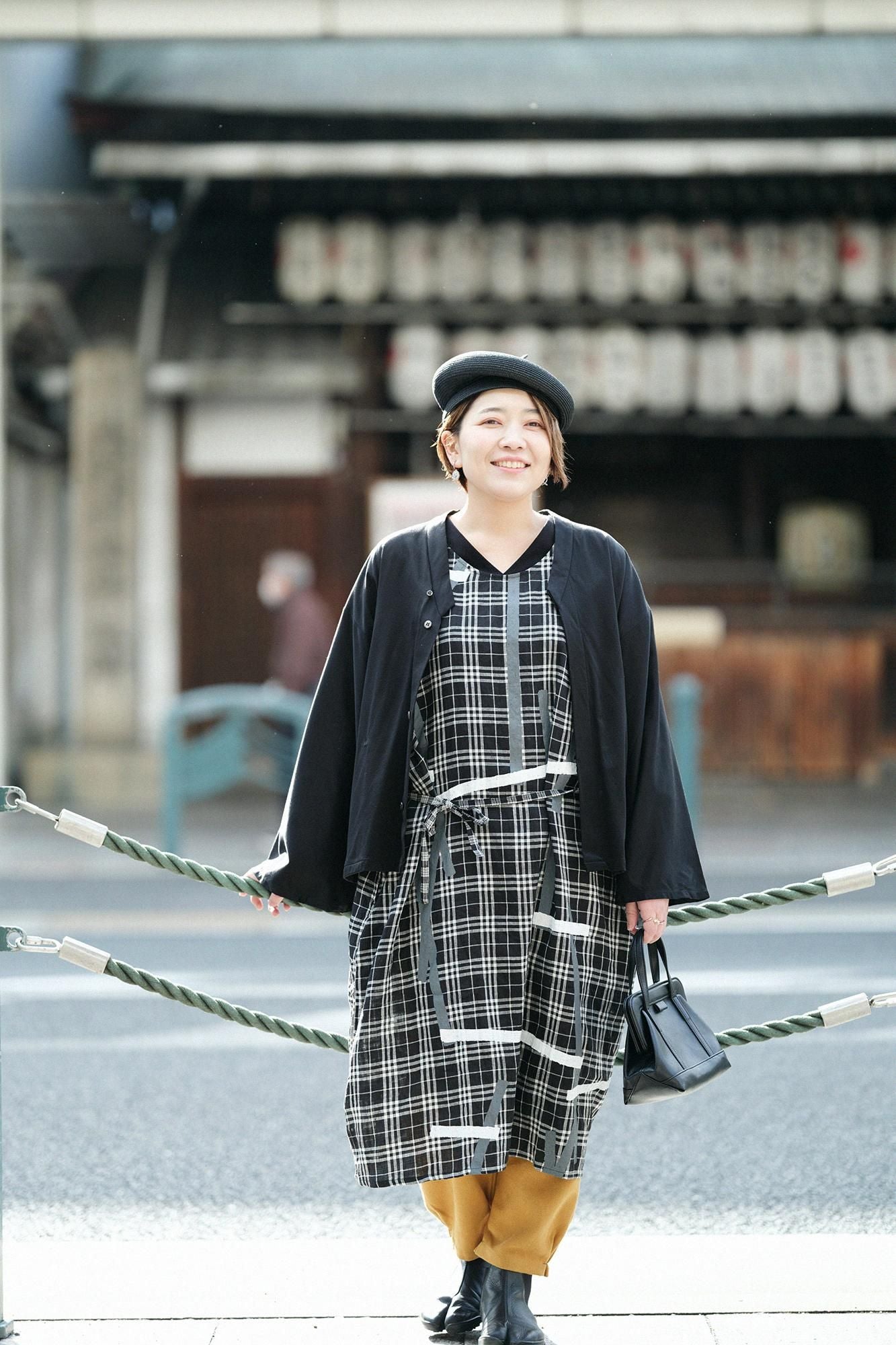 【online한정】마 직사각형 원피스(Chohokei)/Tobi와 여백