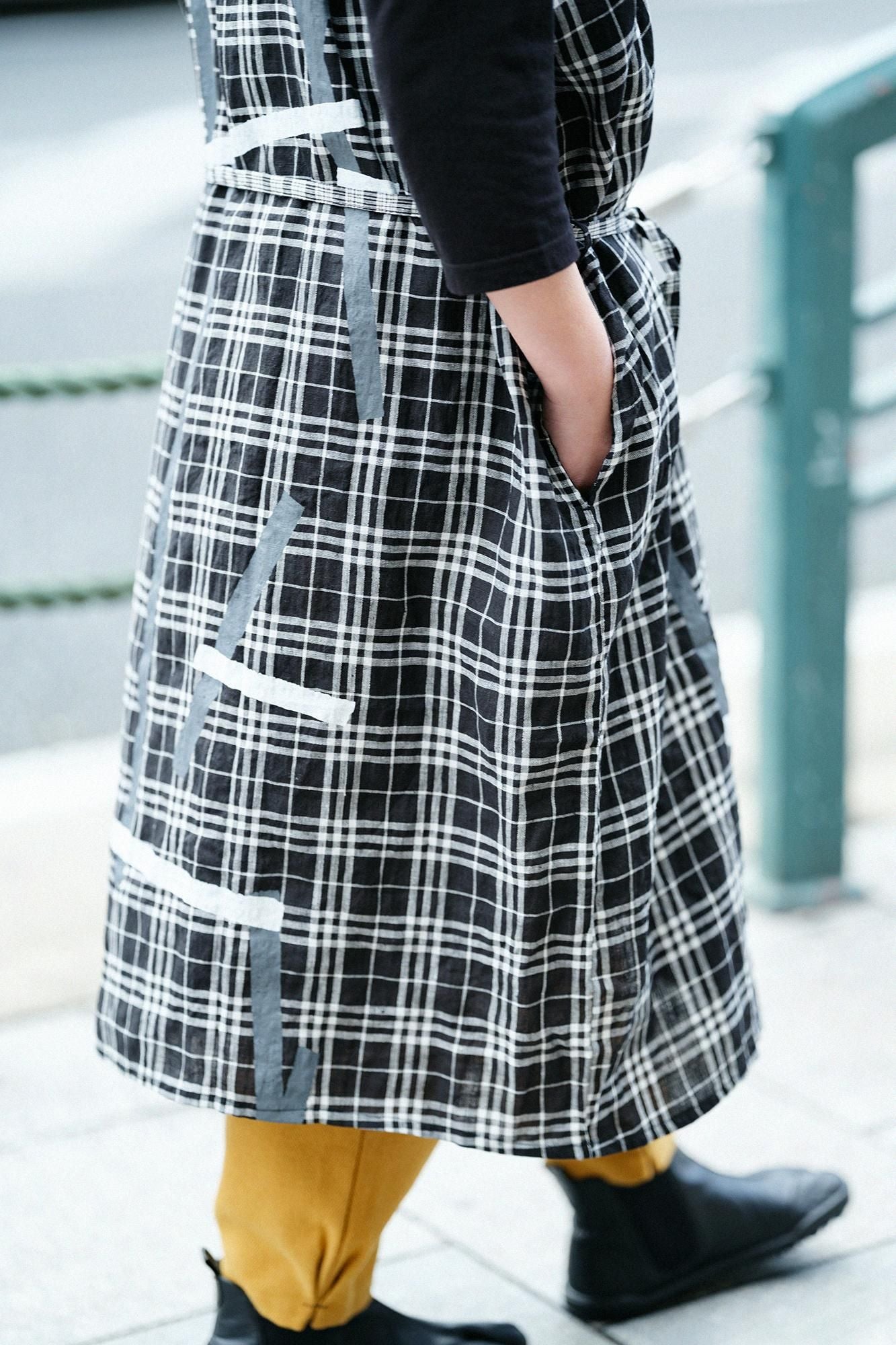 【online한정】마 직사각형 원피스(Chohokei)/Tobi와 여백