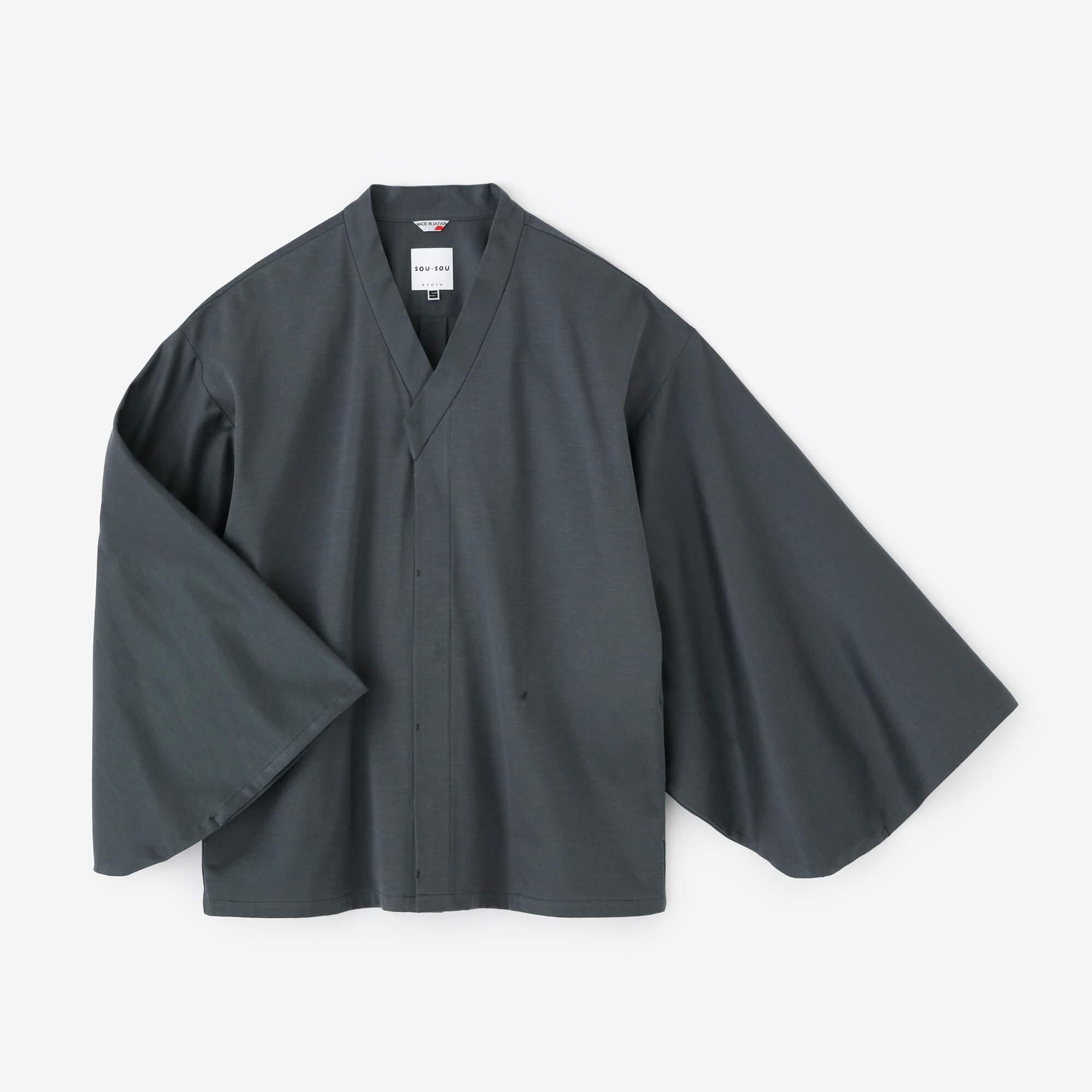 綿キュプラ 阿弥（あみ） 薙刀かり衣（なぎなたかりごろも） 細衿（さざれえり） 短丈（みじかたけ）／鉛色（なまりいろ）