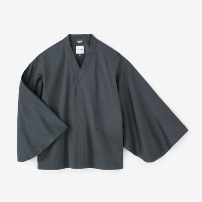 Cotton Cupra ami naginata kari robe (naginatakarigoromo) collier mince (mijikatake) / couleur de plomb (namariiro)