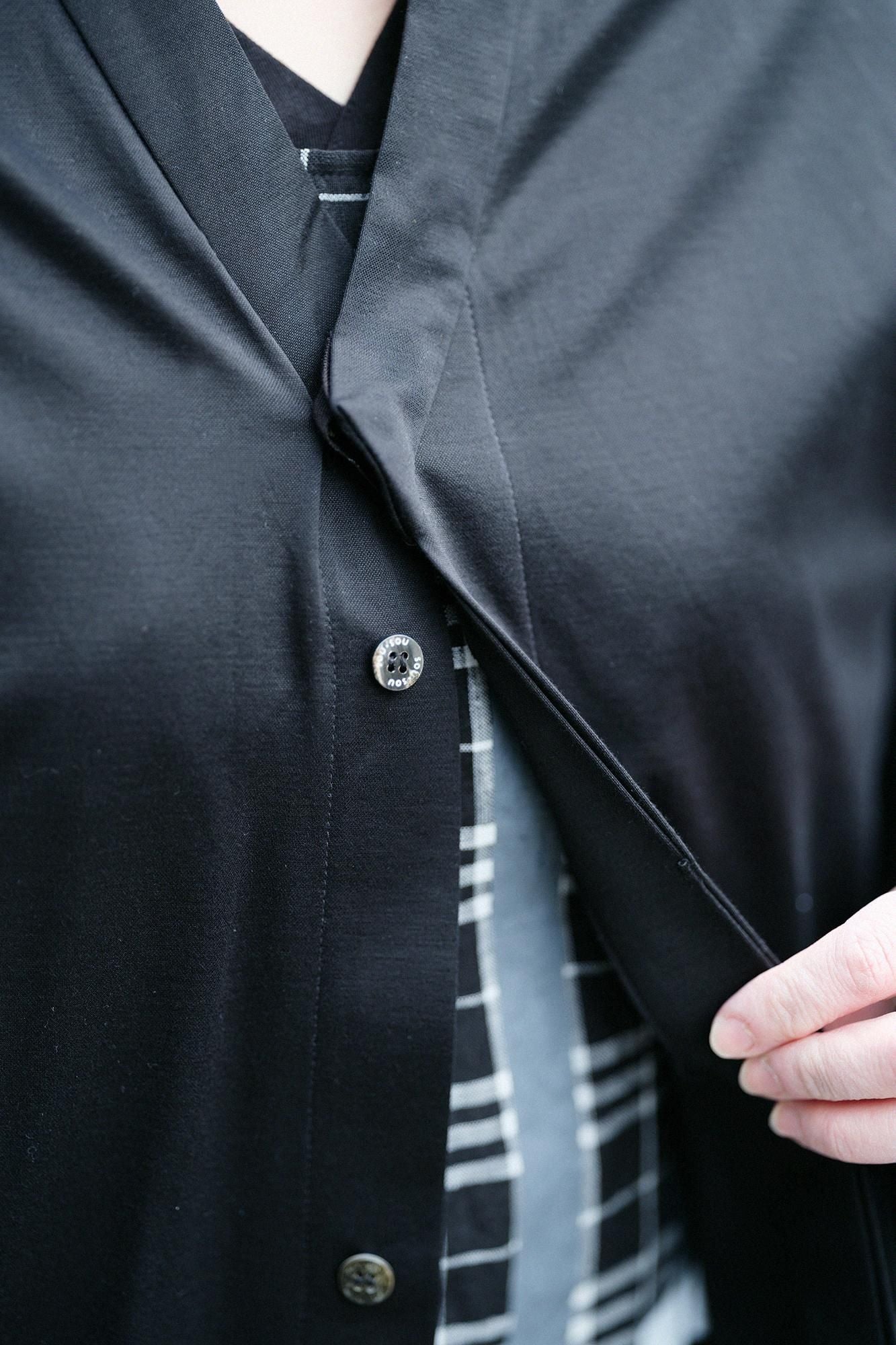 Cotton Cupra ami naginata karigoromo collier mince courte (mijikatake) / couleur plume humide (nagara iro)