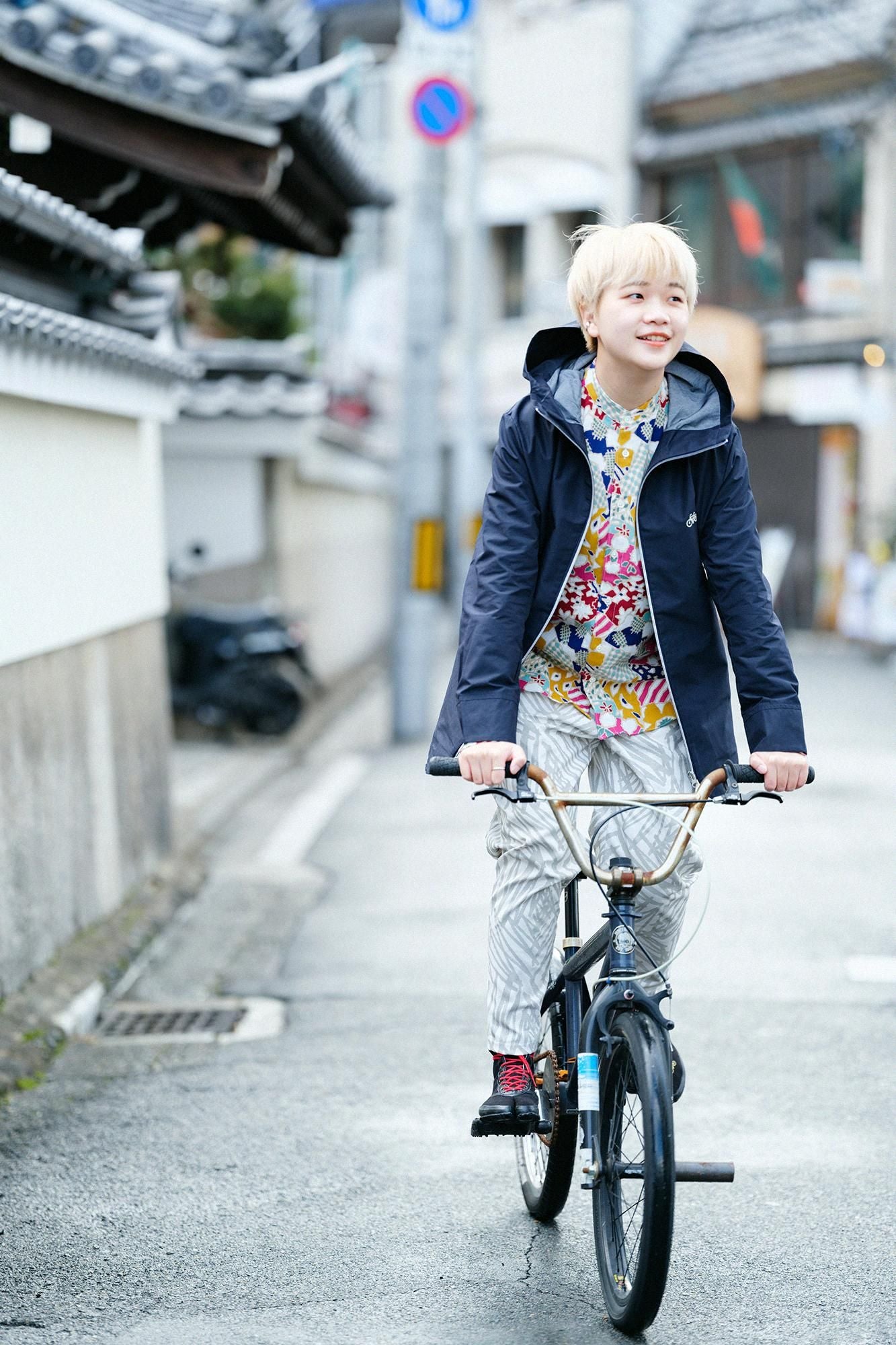 彈性斜紋織BIKE 修腿馬術褲／鋸齒狀 象牙色