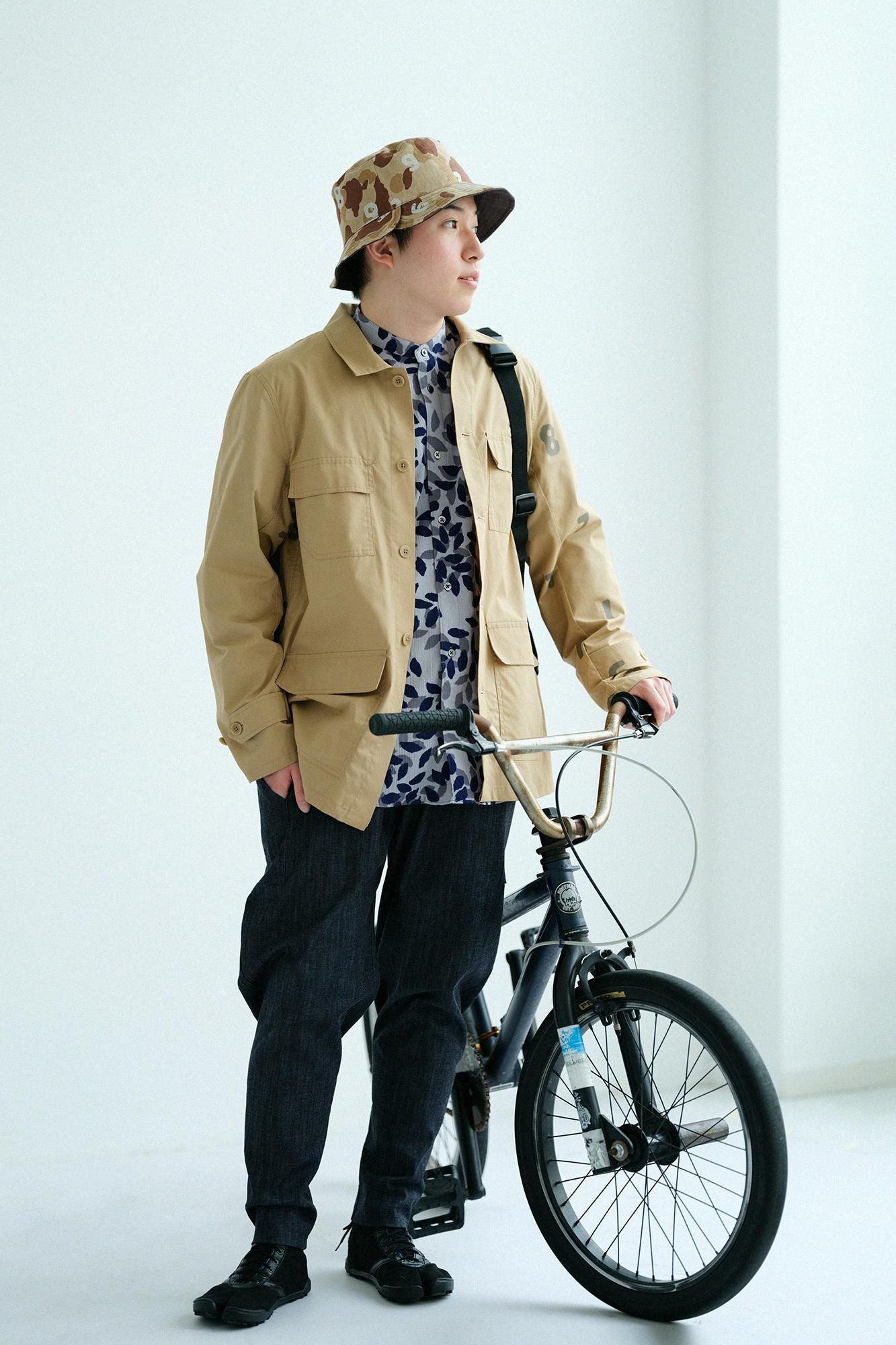 Takashima Jiji 20/20 Stehkragenhemd/Shade of Trees