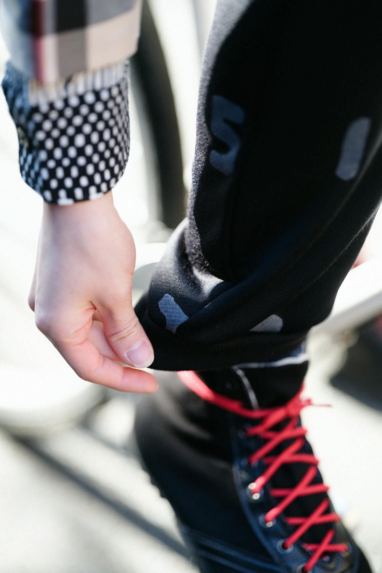 內抓毛BIKE長褲/ SO-SU-U十數黑色