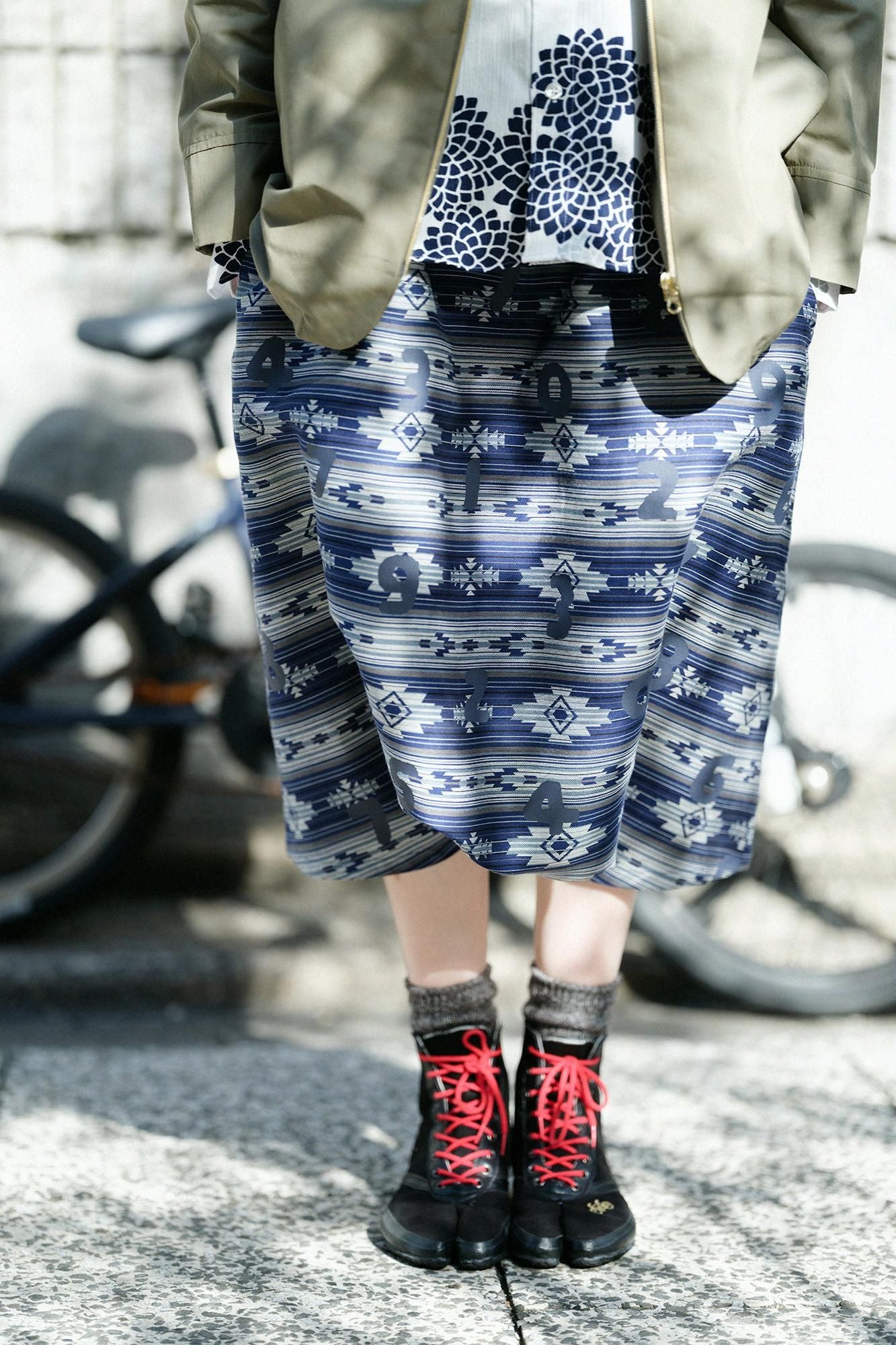 納瓦荷緹花大文字山 飛鼠褲／SO-SU-U十數 寶藍色