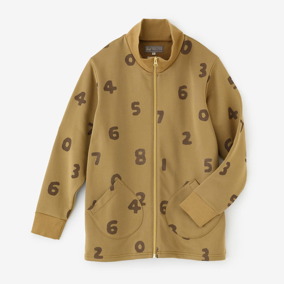 ファーブルゾン ヒビ割れ加工 着画あり 裏毛 ZIP UP BIKEブルゾン／SO-SU-U 桑茶（くわちゃ）