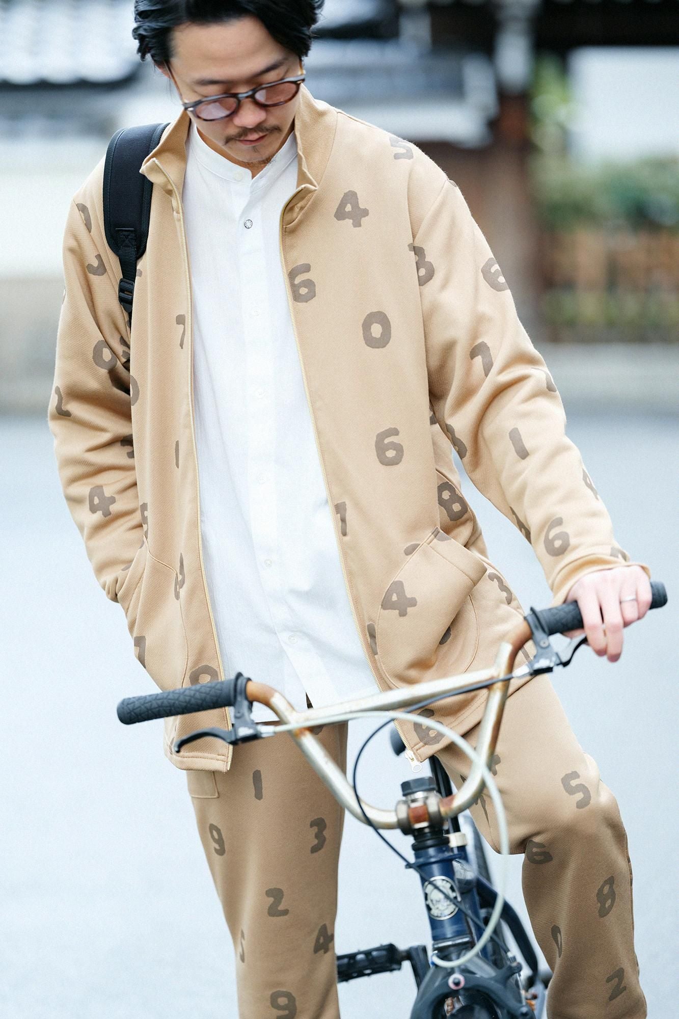 裏毛 ZIP UP BIKEブルゾン／SO-SU-U 桑茶（くわちゃ）