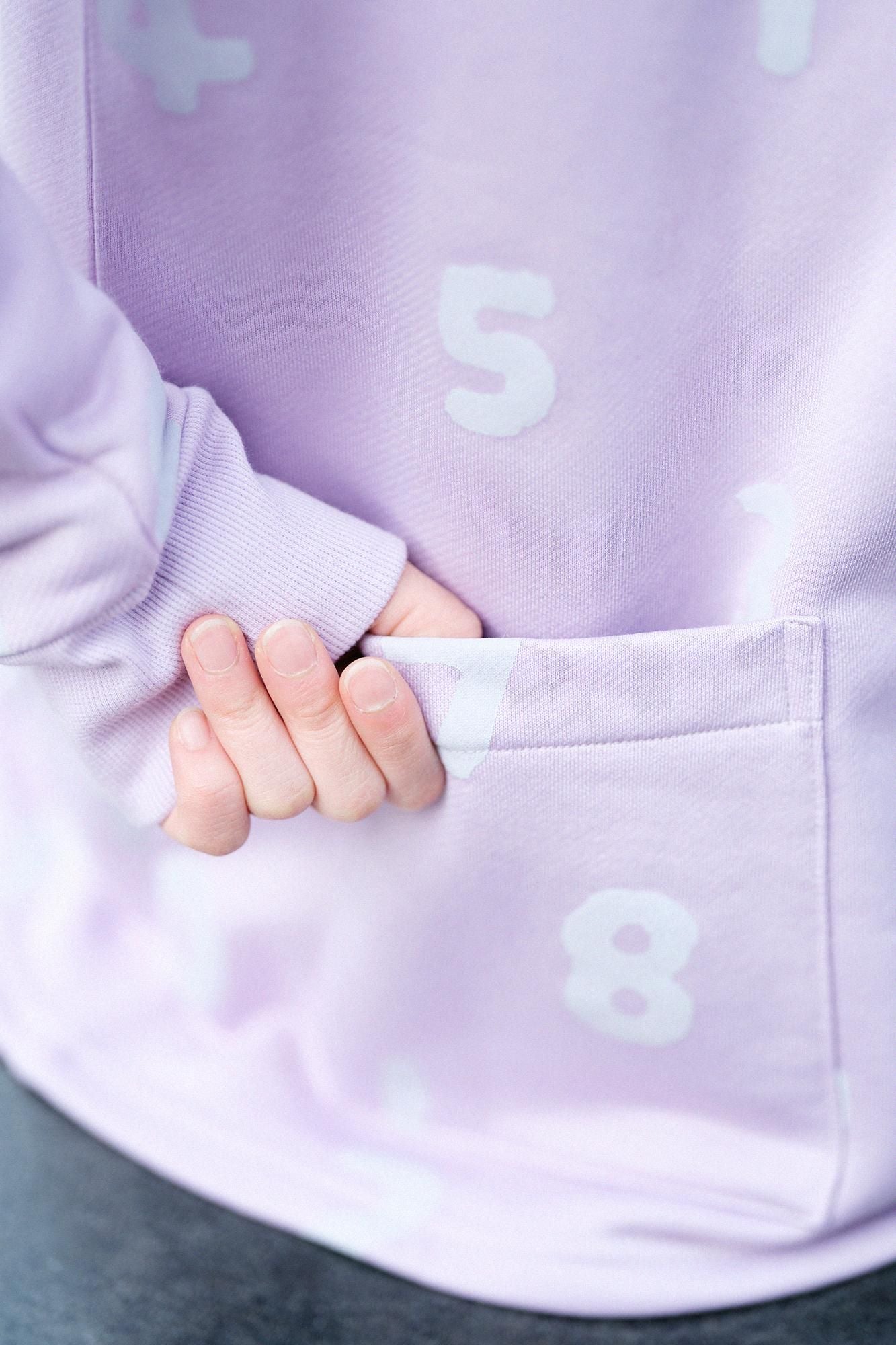 Fleece ZIP UP BIKE Blouson / SO-SU-U Light Grape Color