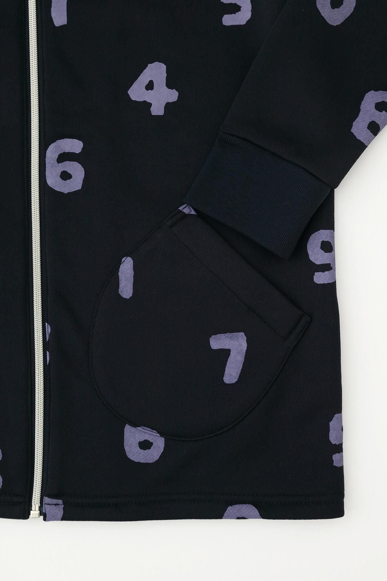 內抓毛ZIP UP BIKE外套/ SO-SU-U十數暗藍色