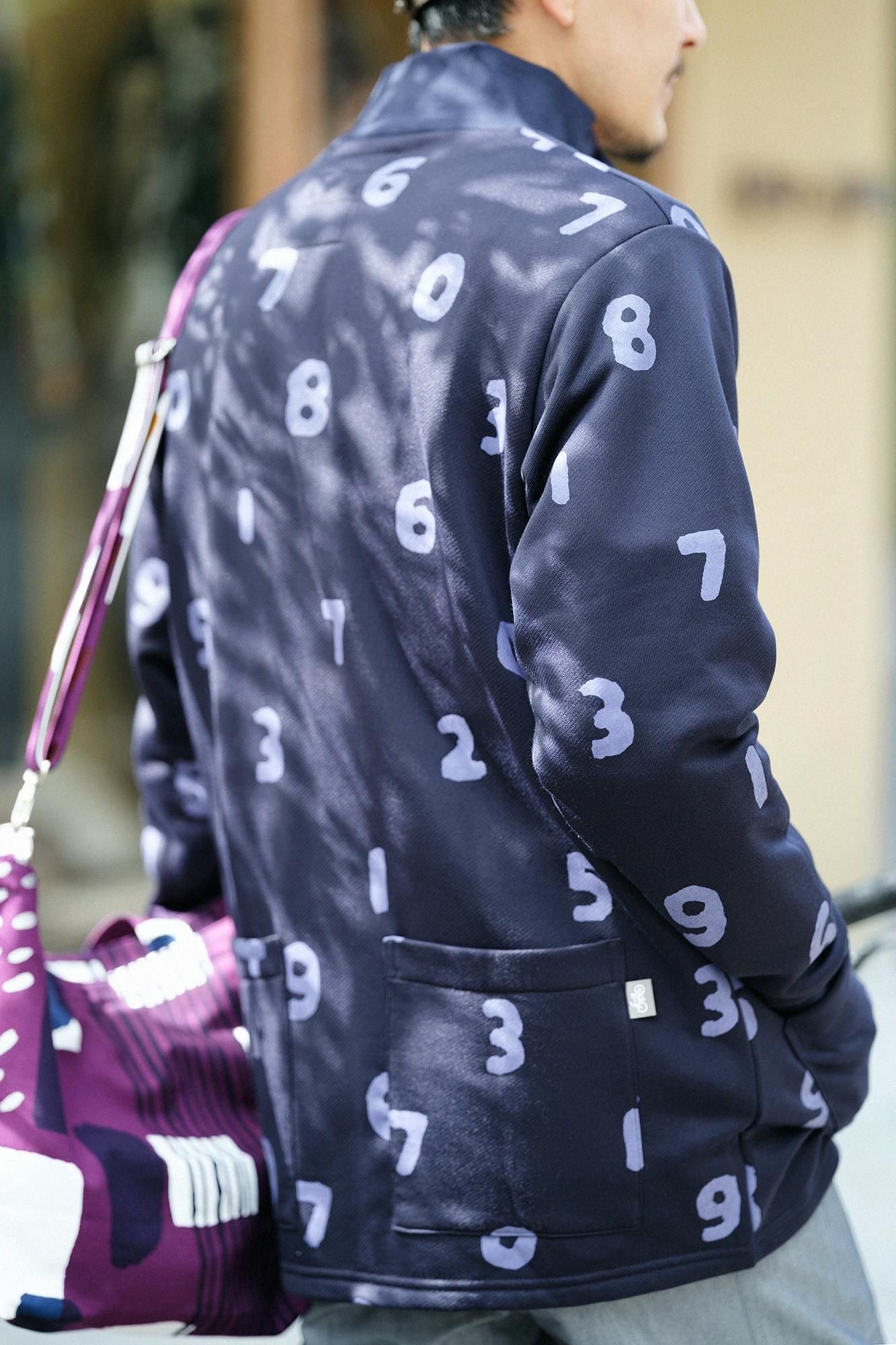 內抓毛ZIP UP BIKE外套/ SO-SU-U十數暗藍色