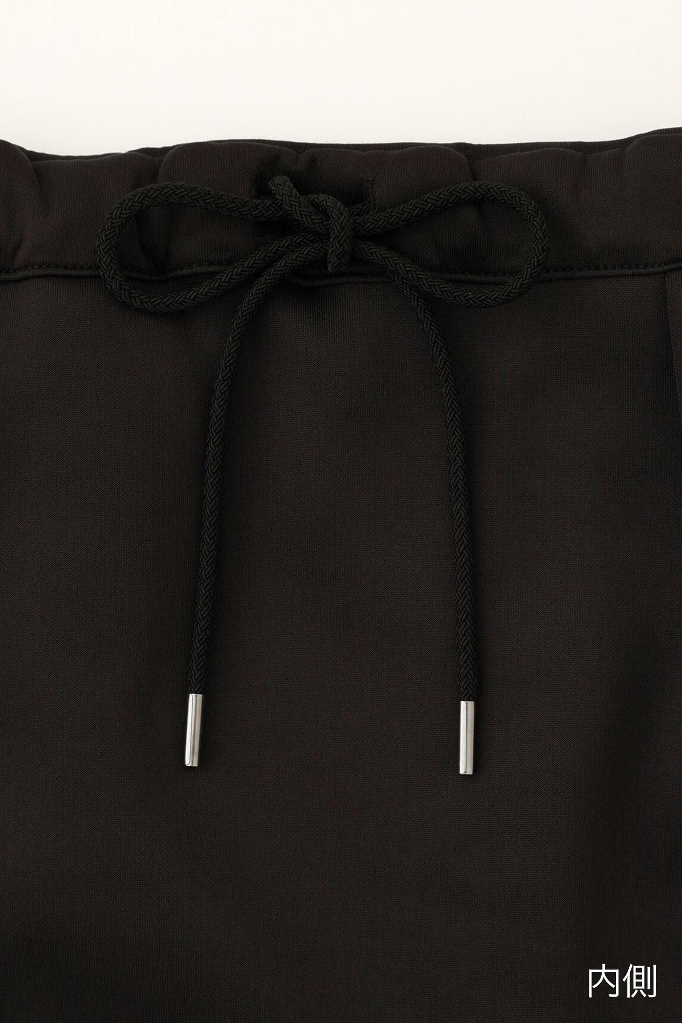 2WAY彈性瓦楞針織長裙/黑色