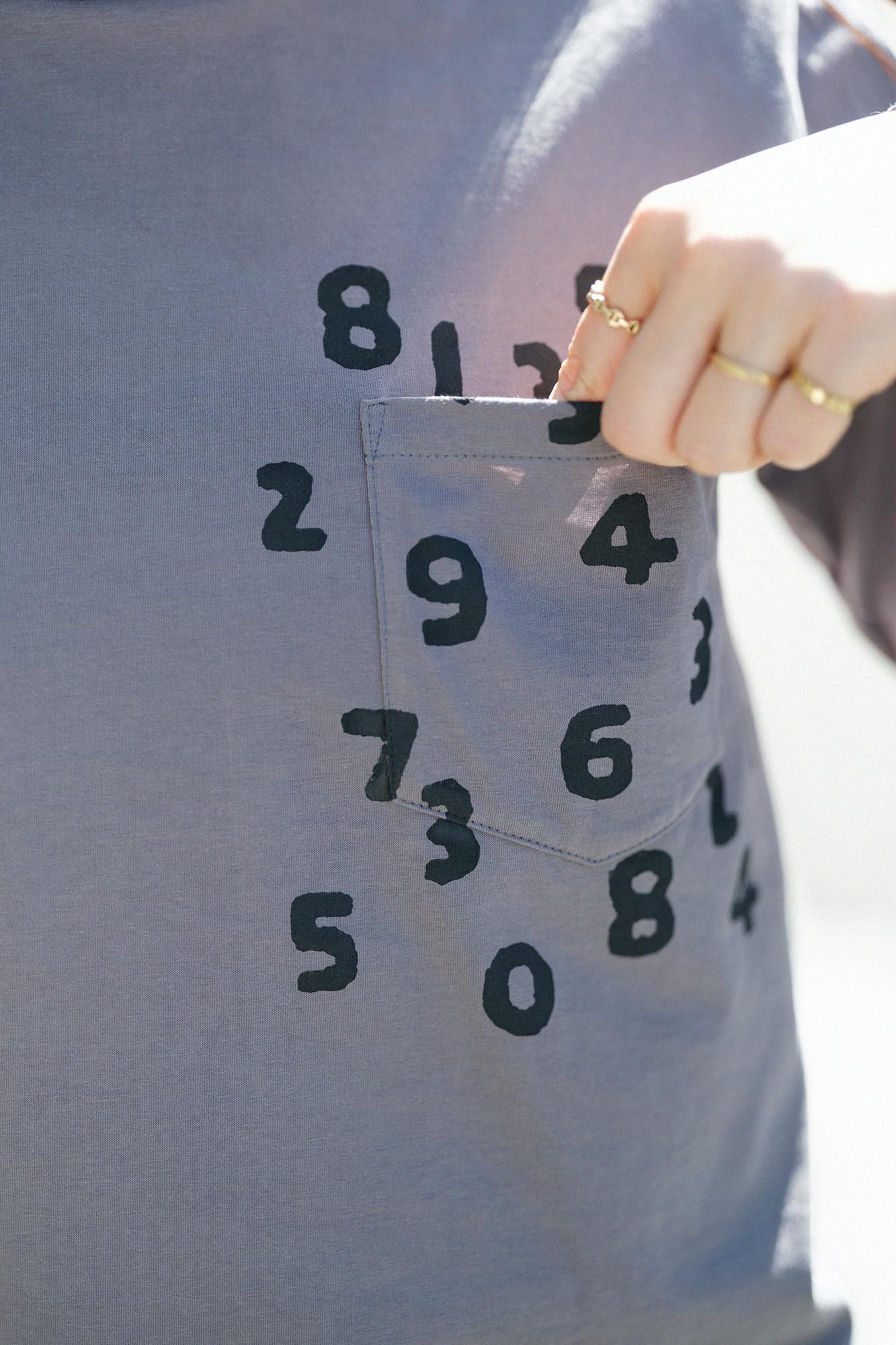 【online한정】30 단일 고 게이지천축 긴 소매포켓 T셔츠/리드 컬러 (작은)