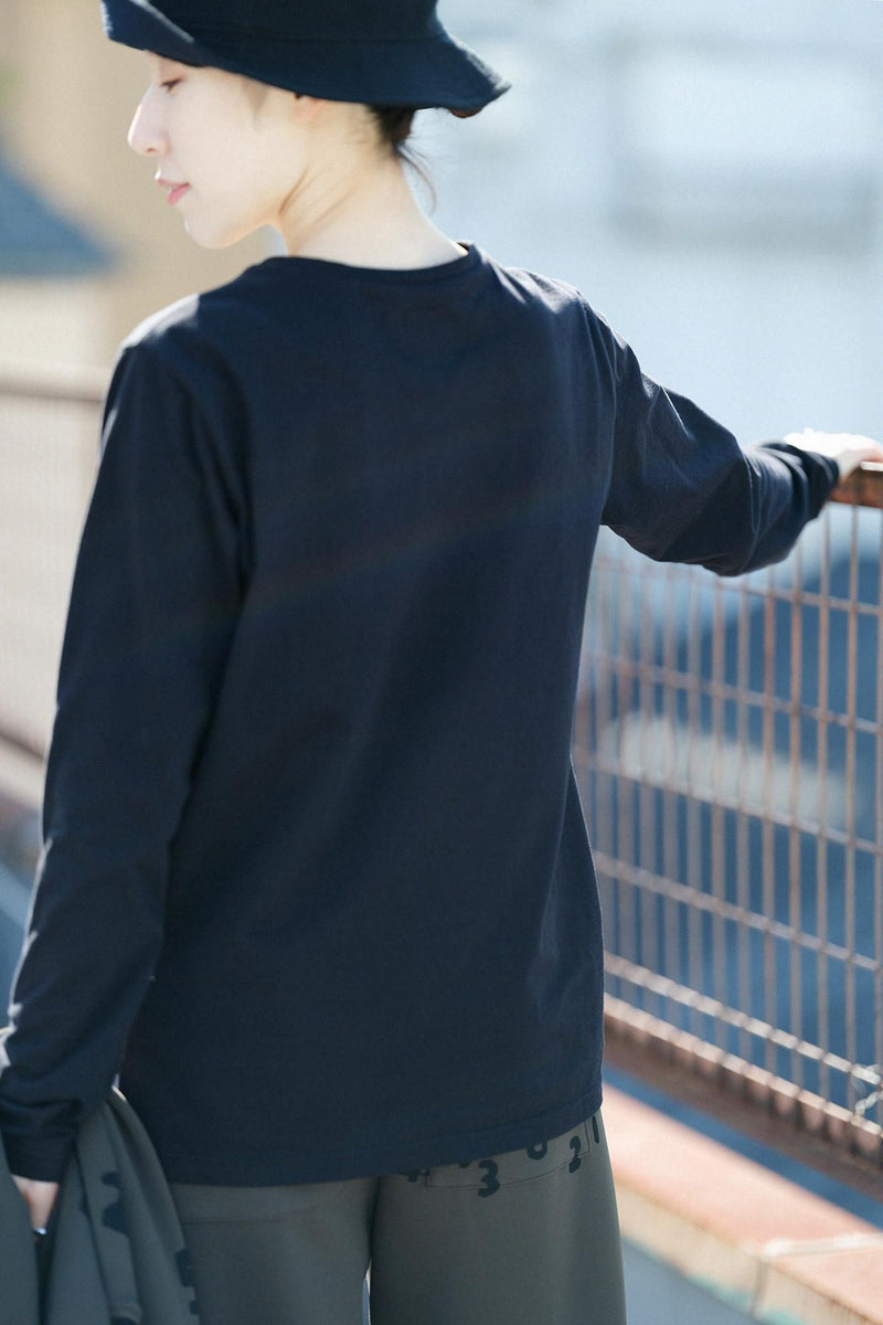 ハイゲージ天竺 長袖ポケットTシャツ