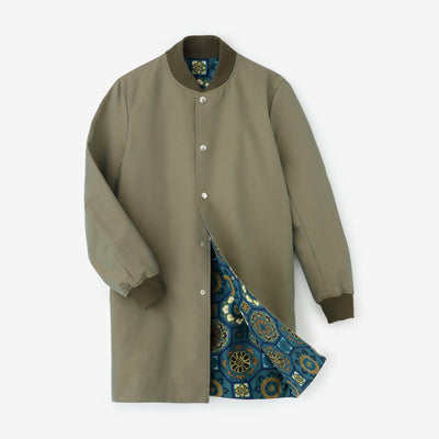 【net限定】60双ギャバジン リバーシブルブルゾン／鶯茶（うぐいすちゃ）×華麗（かれい） 緑玉色（りょくぎょくいろ）