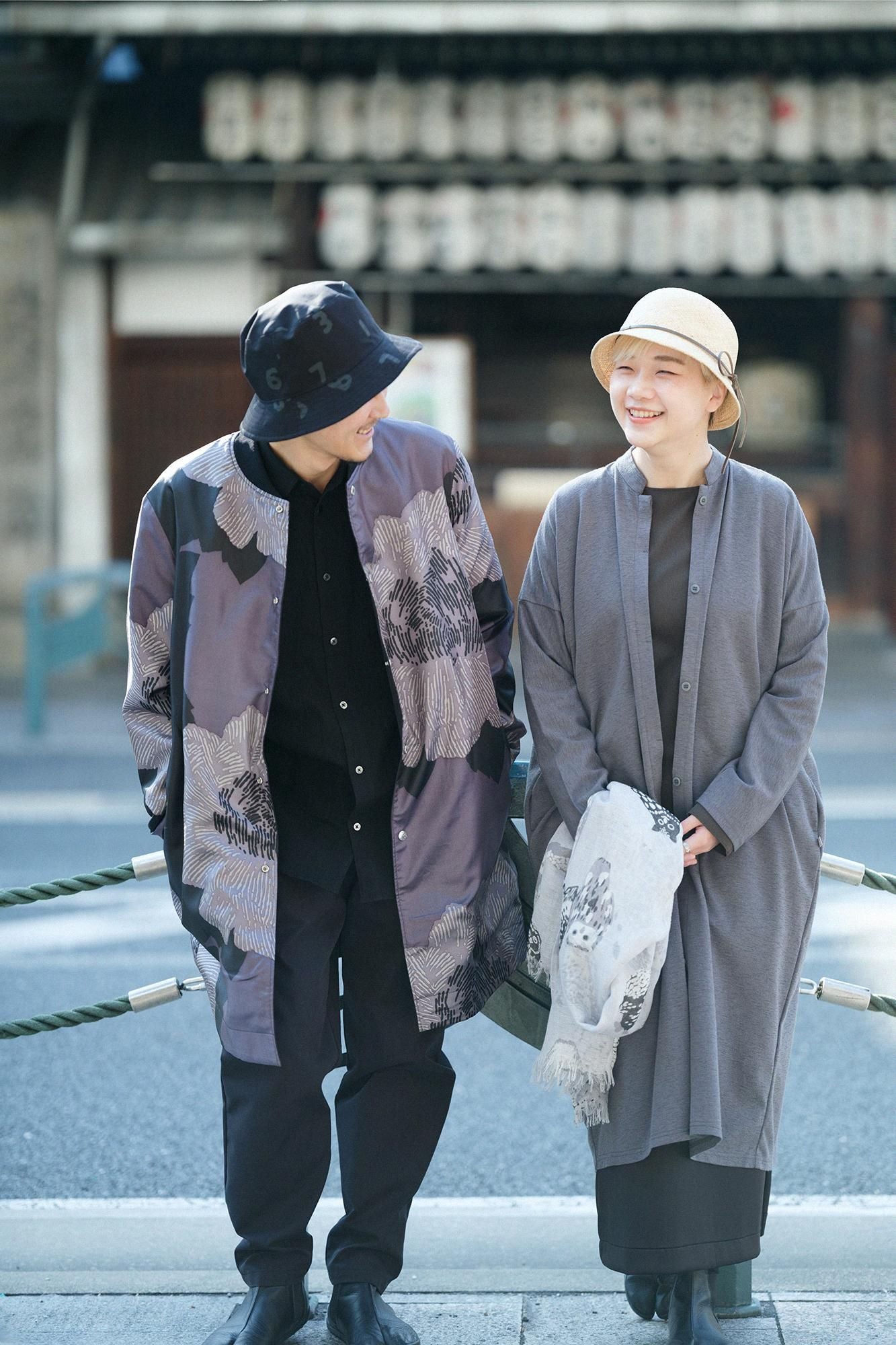 [Nur im Internet verfügbar] 60 Twin Gabardine Wendeblouson/Wet Color x Pfingstrosen