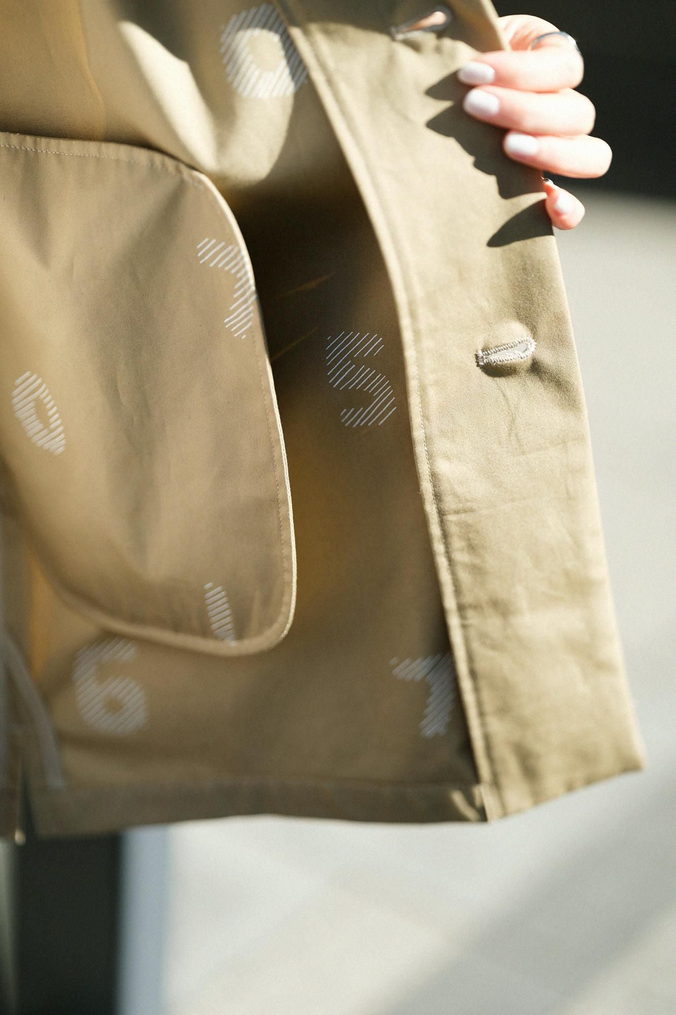 net限定】60双ベンタイル(R)クロス スタンドカラーショートコート／榛