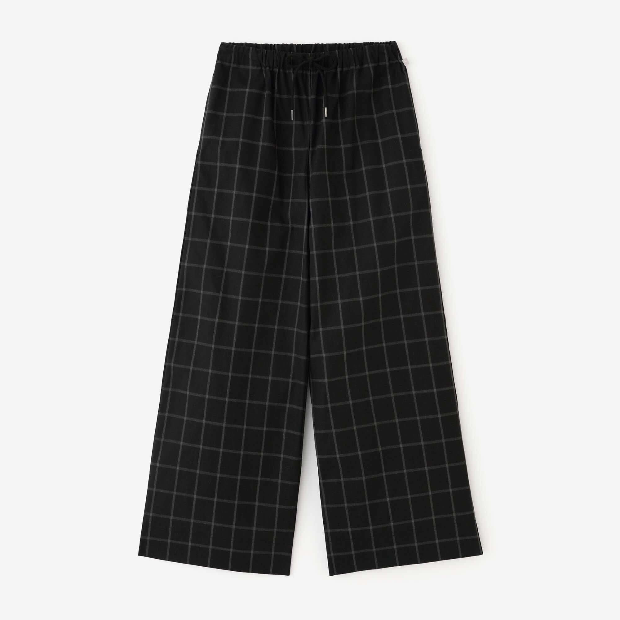 【网络限定】防潮阔腿裤/Nureha格子(Nurebagoushi)