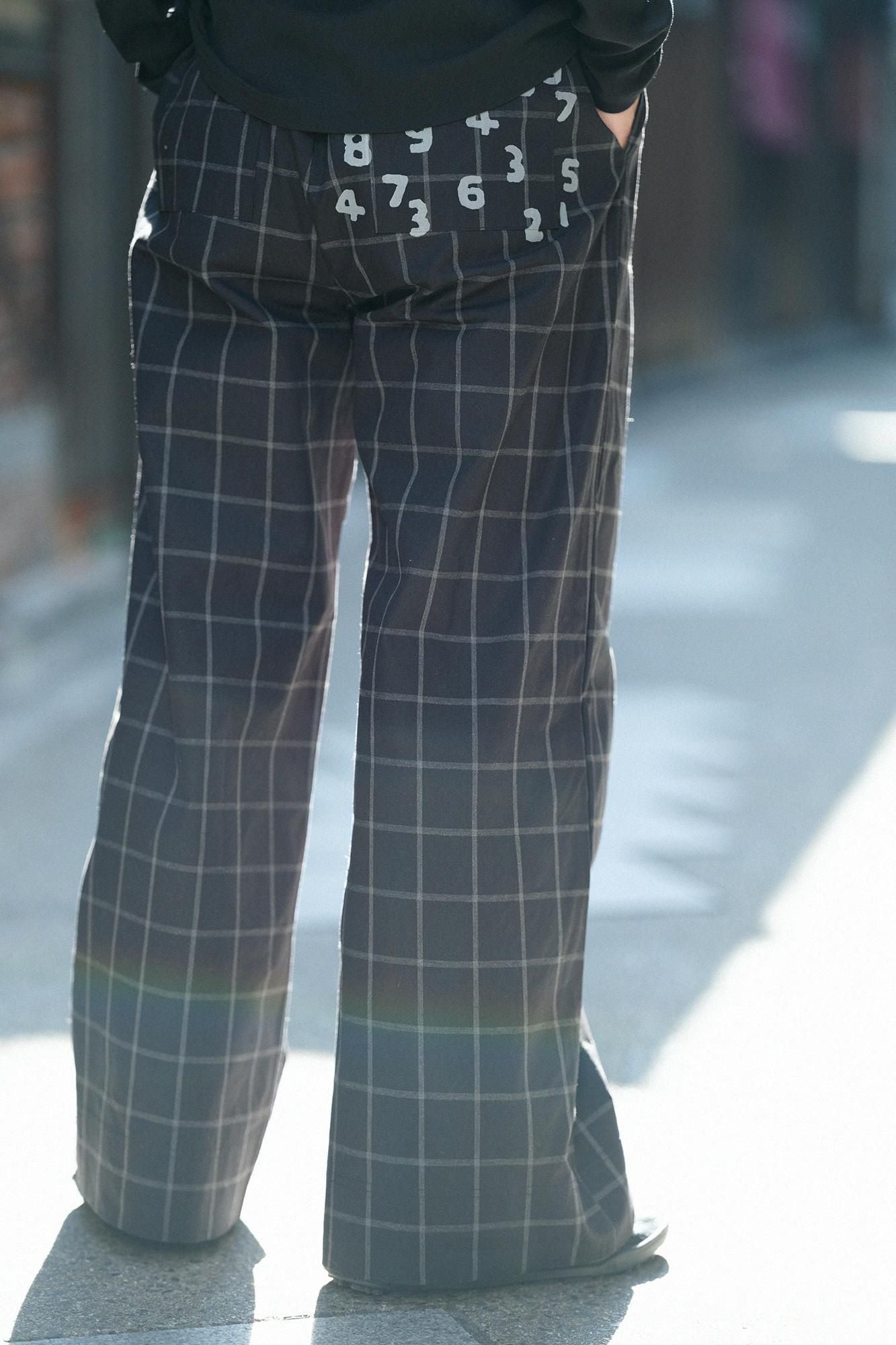 【网络限定】防潮阔腿裤/Nureha格子(Nurebagoushi)