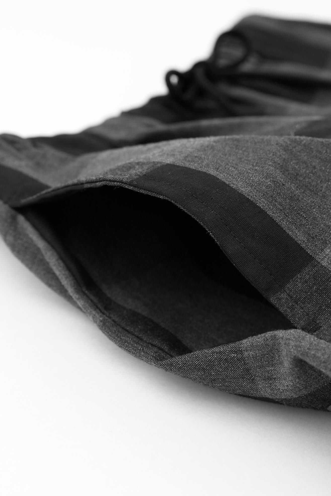 Danproof Wide Pants / Black Big Lattice Goushi