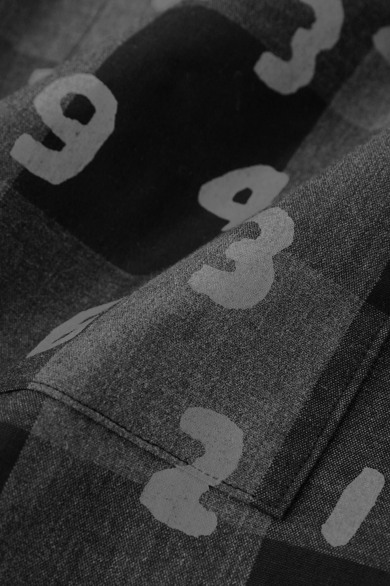 Danproof Wide Pants / Black Big Lattice Goushi